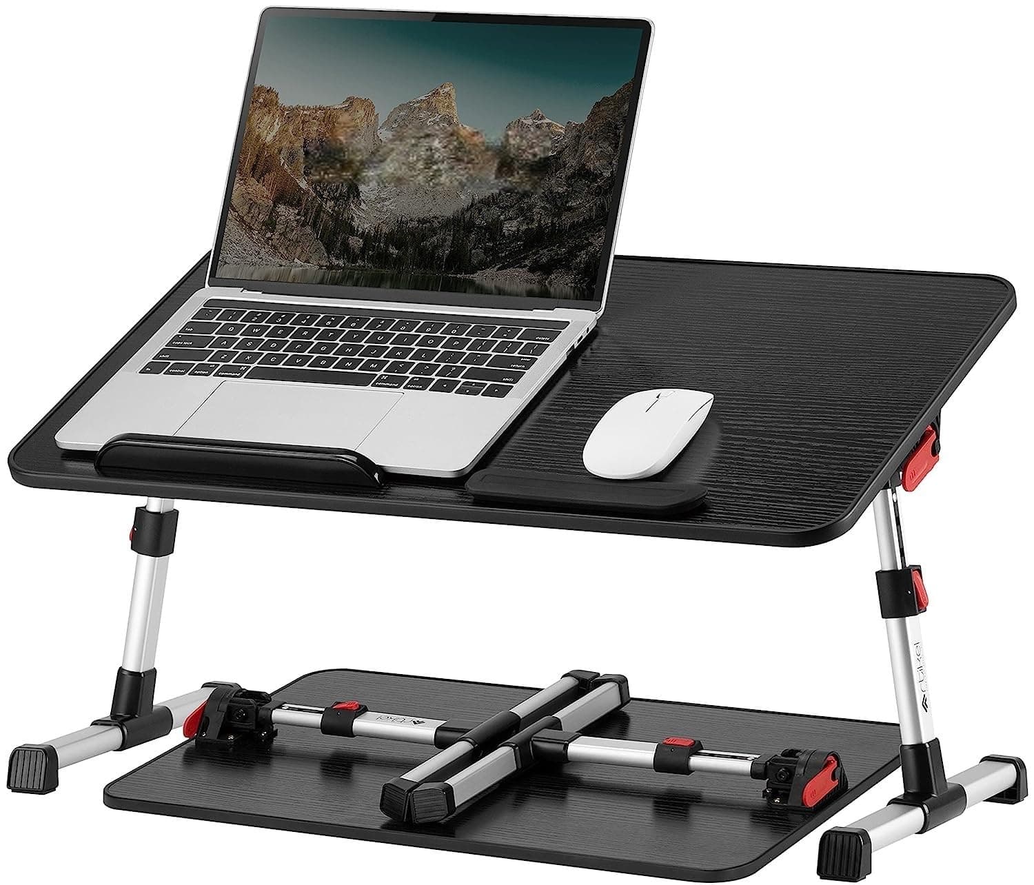Artikel® XL Uni-Pro Laptop Desk | Study Table | Bed Table| Height & Tilt Adjustable | Left & Right Hand Mouse Compatible | Foldable and Portable | Non-Slip Legs | Carbon Black