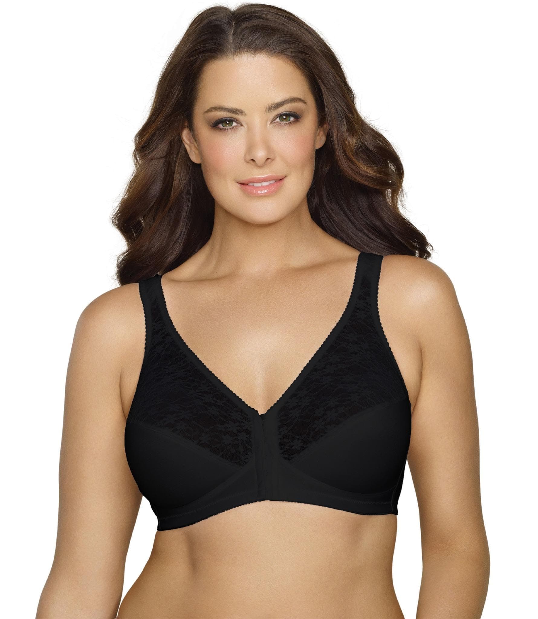 Exquisite Form 5100565 FULLY Lace Wireless Back & Posture Support Bra with Front Closure