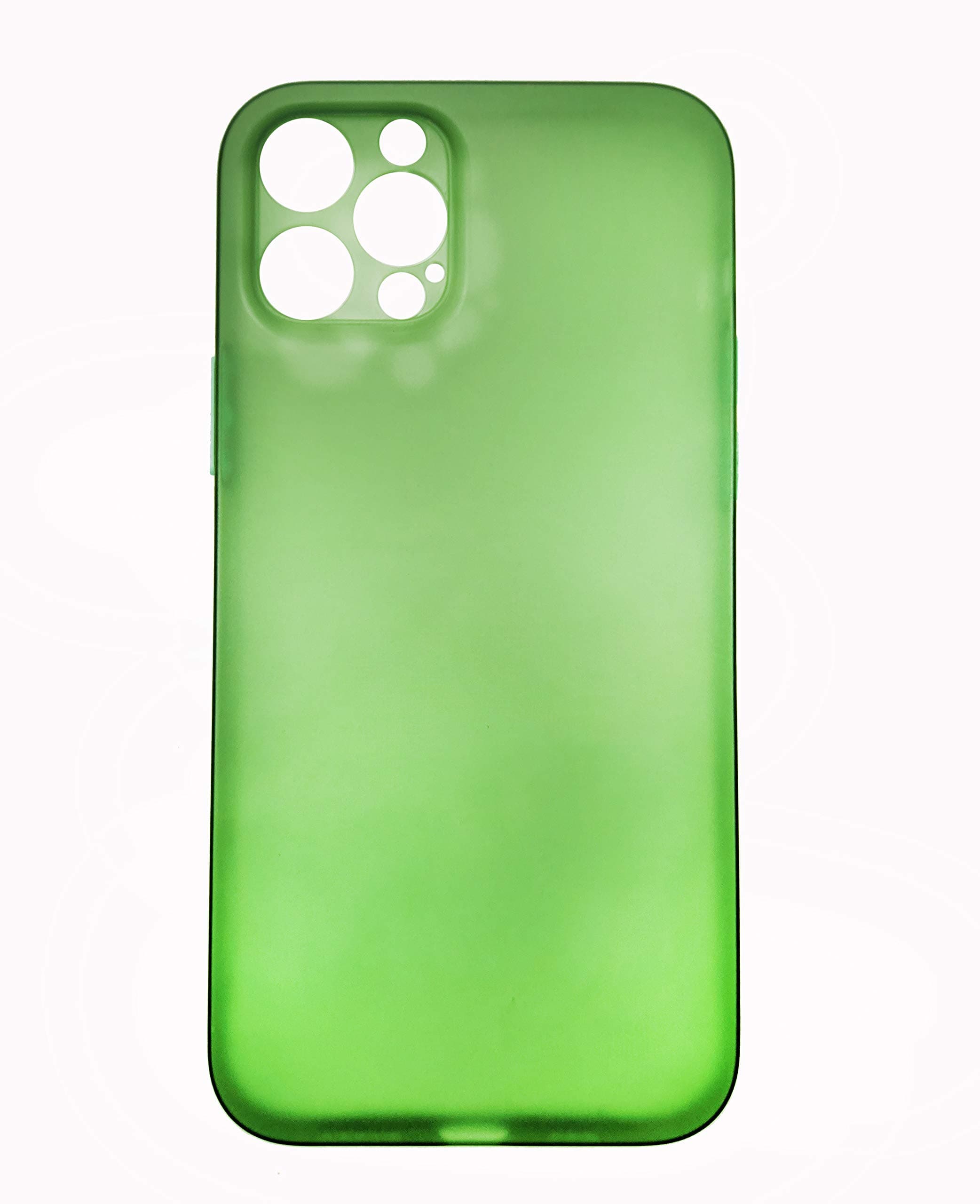 iPhone 12 Pro Back Cover Wing Compatible Paper Back Smoke Cover Case Translucent Soft Plastic Material Matte Finish with Camera Lens Protector Side Button Colour for Apple iPhone 12 Pro (Green)