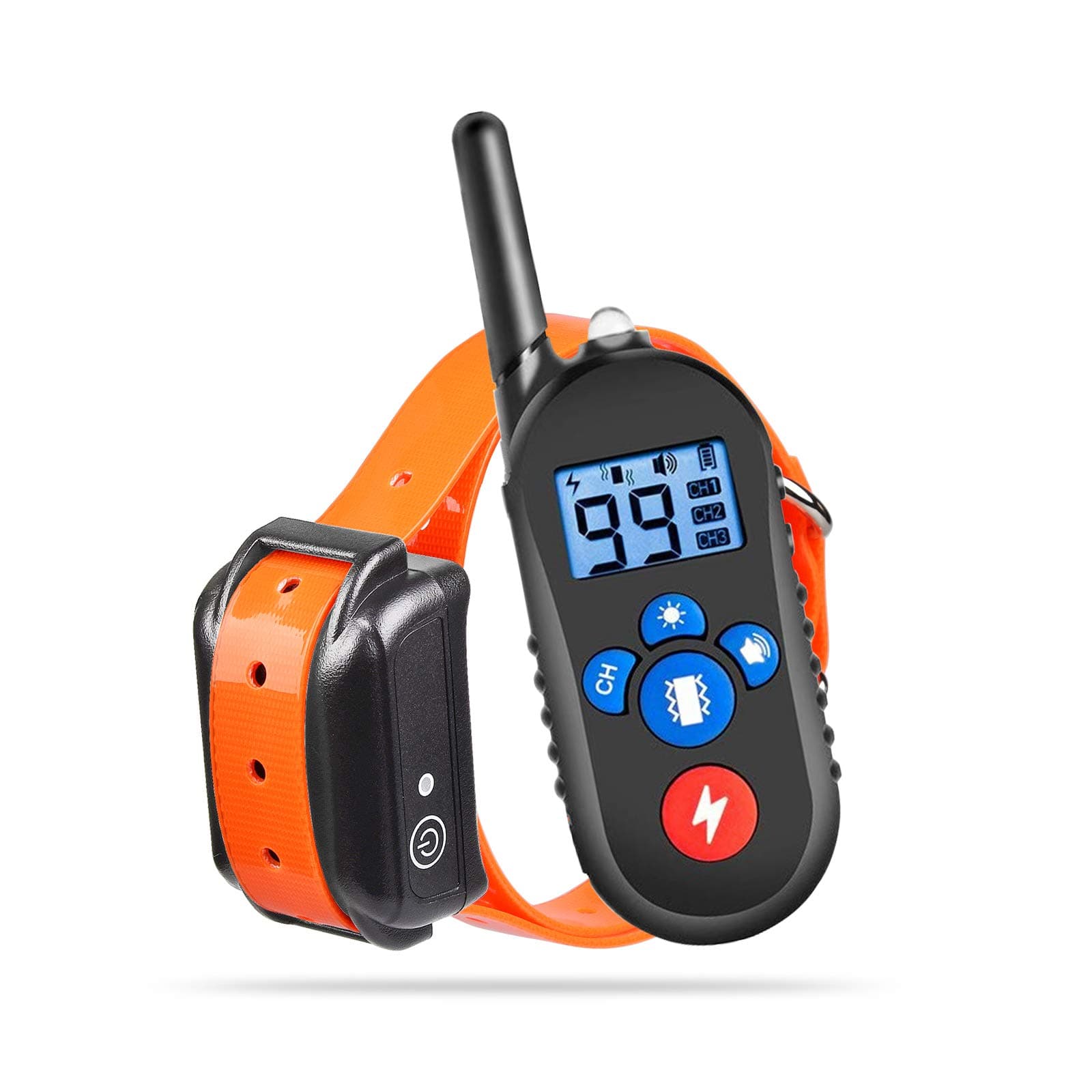 iDogin Dog Training Collar with Remote, 3 Training Modes, Beep, Vibration and Shock, 2500 ft Remote, Rechargeable Waterproof Shock Collar for Medium Large Dogs