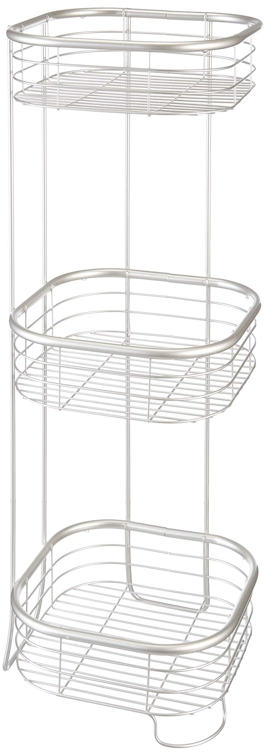 IDesign Bosphorus In Bathroom 3 Layer Shelf, Silver, 28665ES