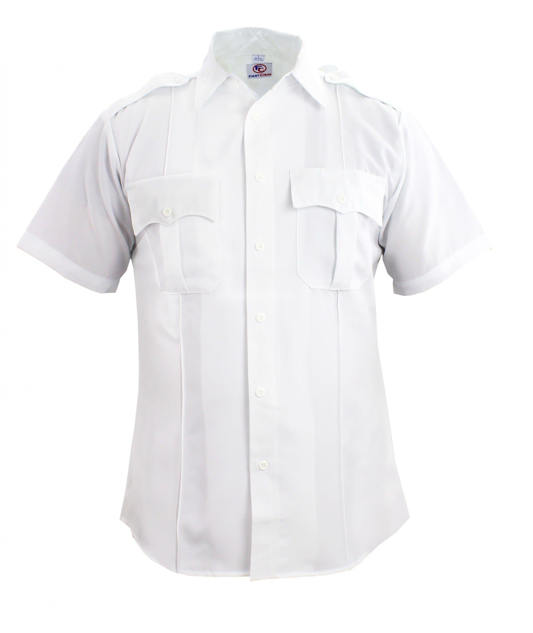 100% Polyester Short Sleeve Zippered Uniform Shirt