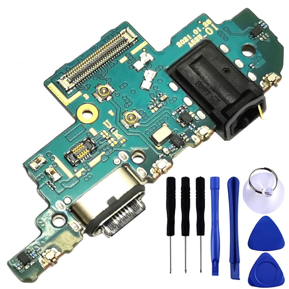Galaxy A52 5G USB Charging Port Flex Cable Replacement SM-A526U Type C Charger Dock Board Flex Cable Connector for Samsung A52 5G A526U1 Port Repair Part with Tools