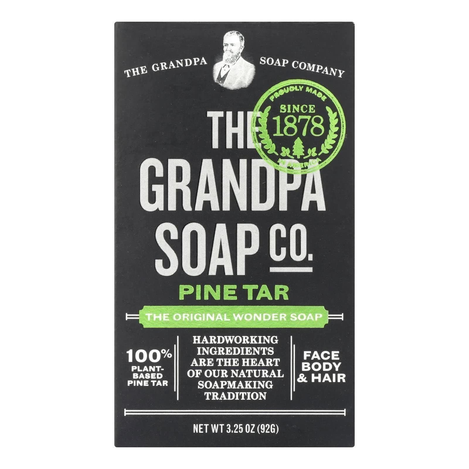 Grandpas Pine Tar Soap 4.25 Ounce Bar