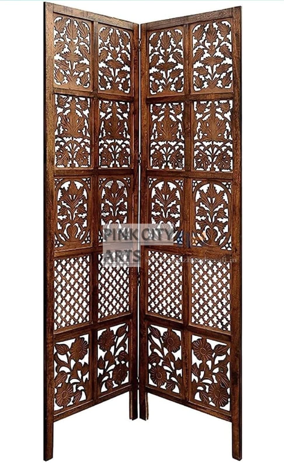 PINK CITY ARTS Wall Divider Room Separator 2 Panel Divider Room Devider 6 Feet Wall Separators for Living Room Room Devider Privacy Screen Seperators Wall for Living Room 6ft (Brown)/,