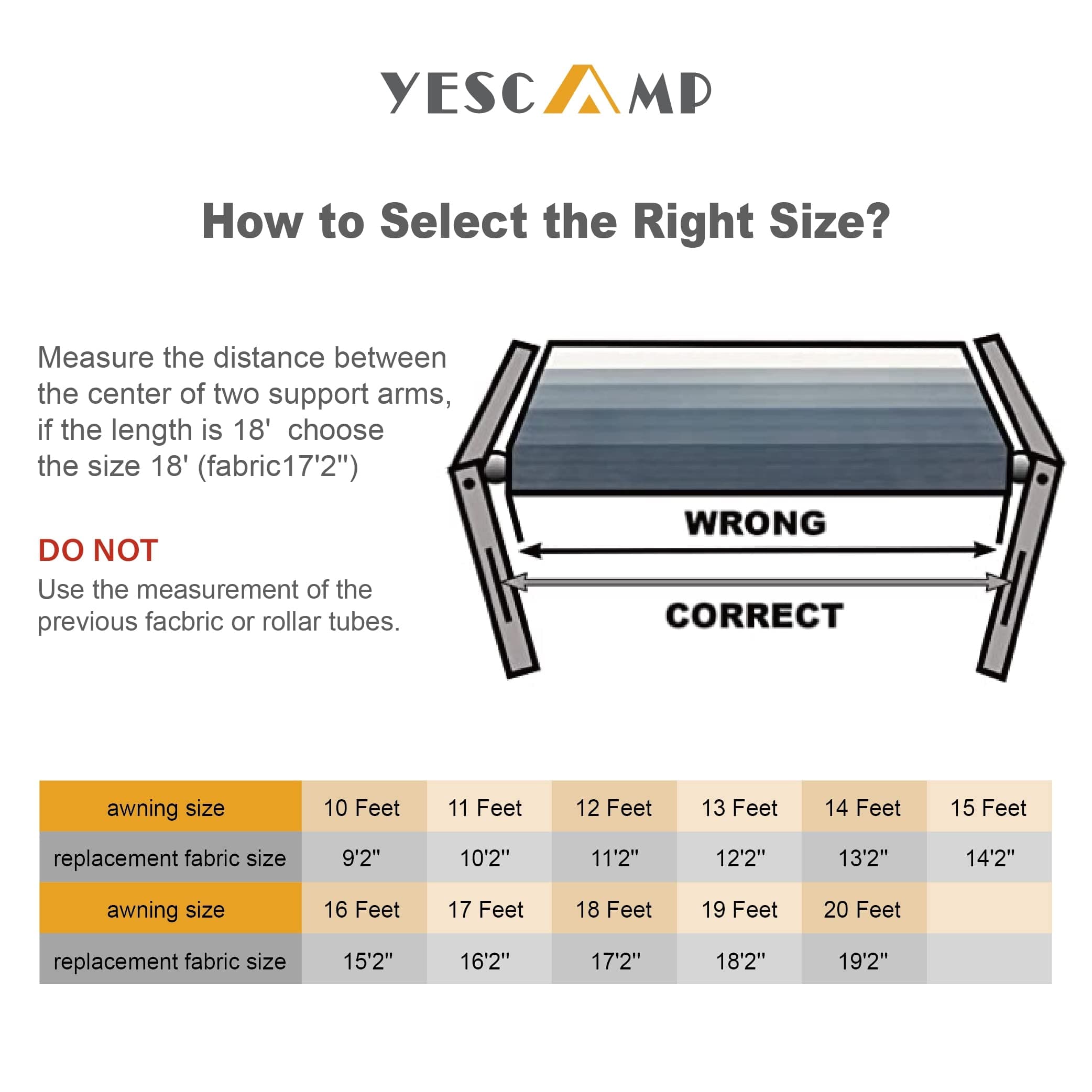 YESCAMP Manual RV Awning Complete Kit Retractable Camper Awning for RV or Trailers RV Roll Out Awning for Camper or 5th Wheel,Toy Haulers,Motohome(20Feet,White Frame,Grey Fade)