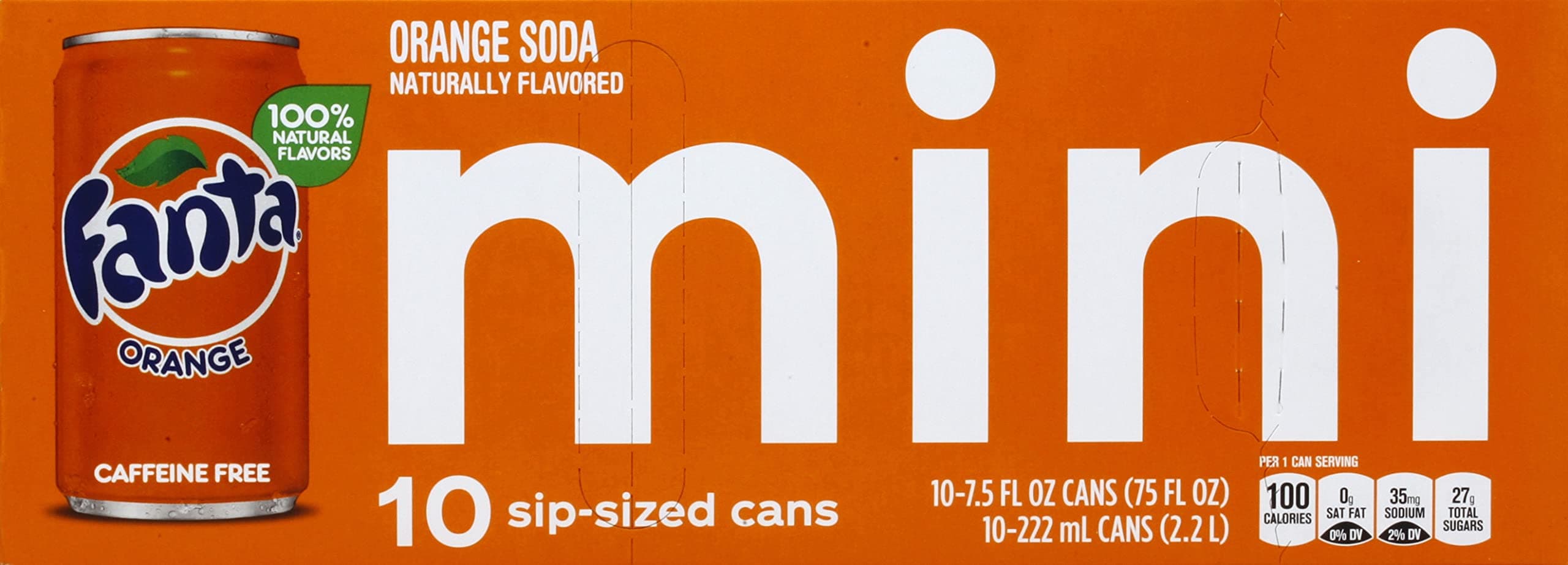 Orange Soda Can, 7.5 fl oz, 10 Pack