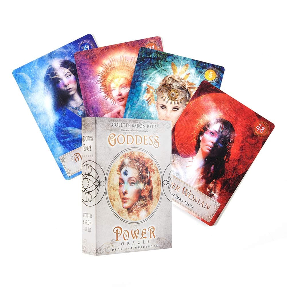 Goddess Power 52 Oracle Deck And Deck And Guidebook by Colette Baron-Reid Magic Cards Tarot Oracle Cards Family Party Fun Cards Games