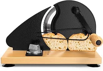 vanerepok Upgrade Manual Bread Slicer for Homemade Sourdough Bread, Classic Hand Crank Home Bread Slicer With Scale Line and Steel Fence, Sharp Blade, Adjustable Width for Homemade & Commercial Use