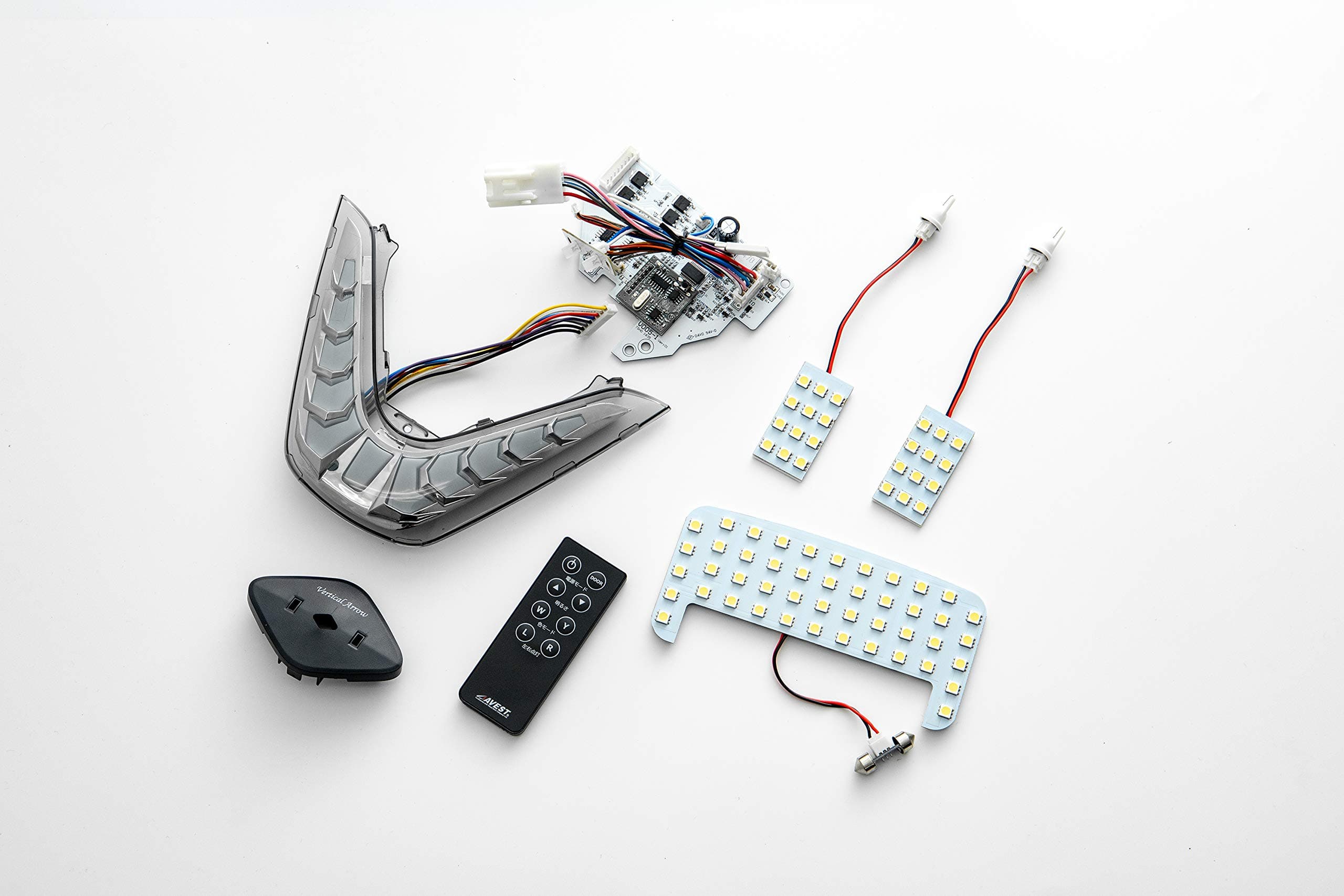 AVEST【V/A】 LED Map Light Dome Lamp Chrome w/Rear Vanity Full Set For C-HR Koba NGX50R NGX10R ZYX10