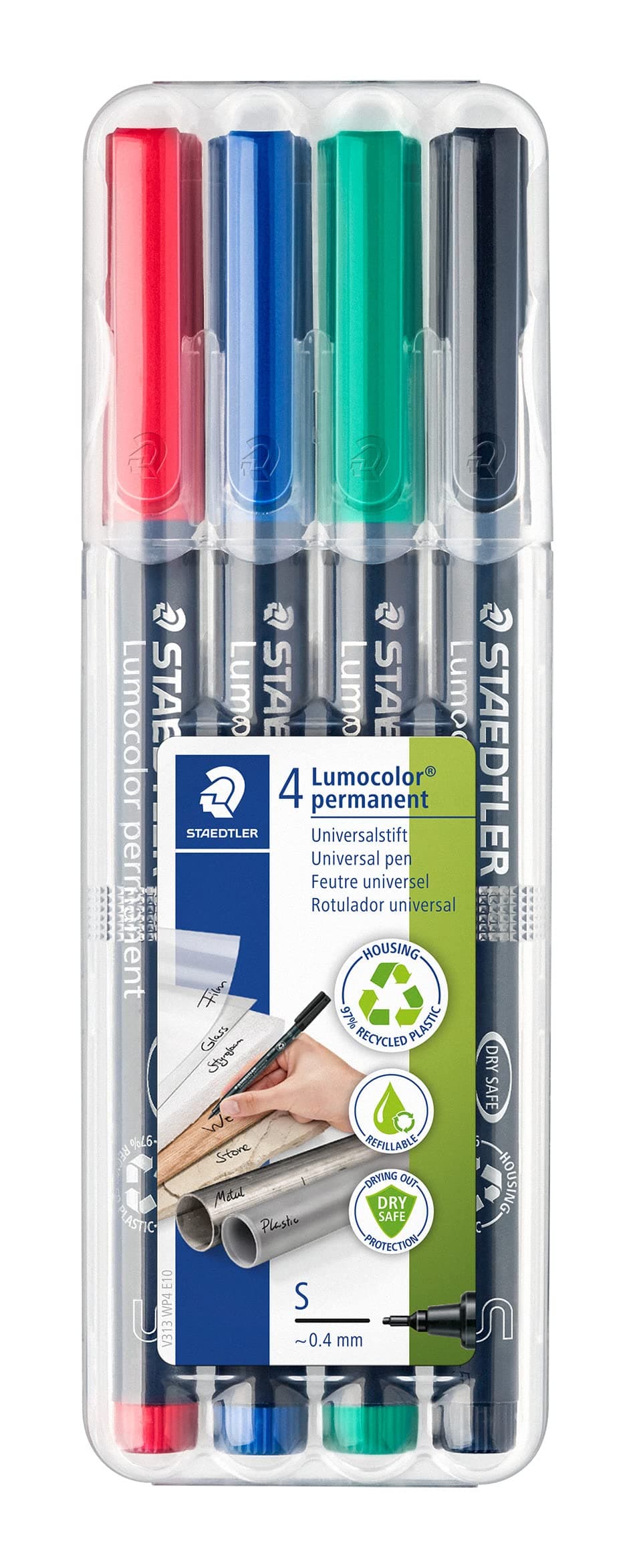 Permanent Markers (STD313WP4A6), Pack of 4 pens