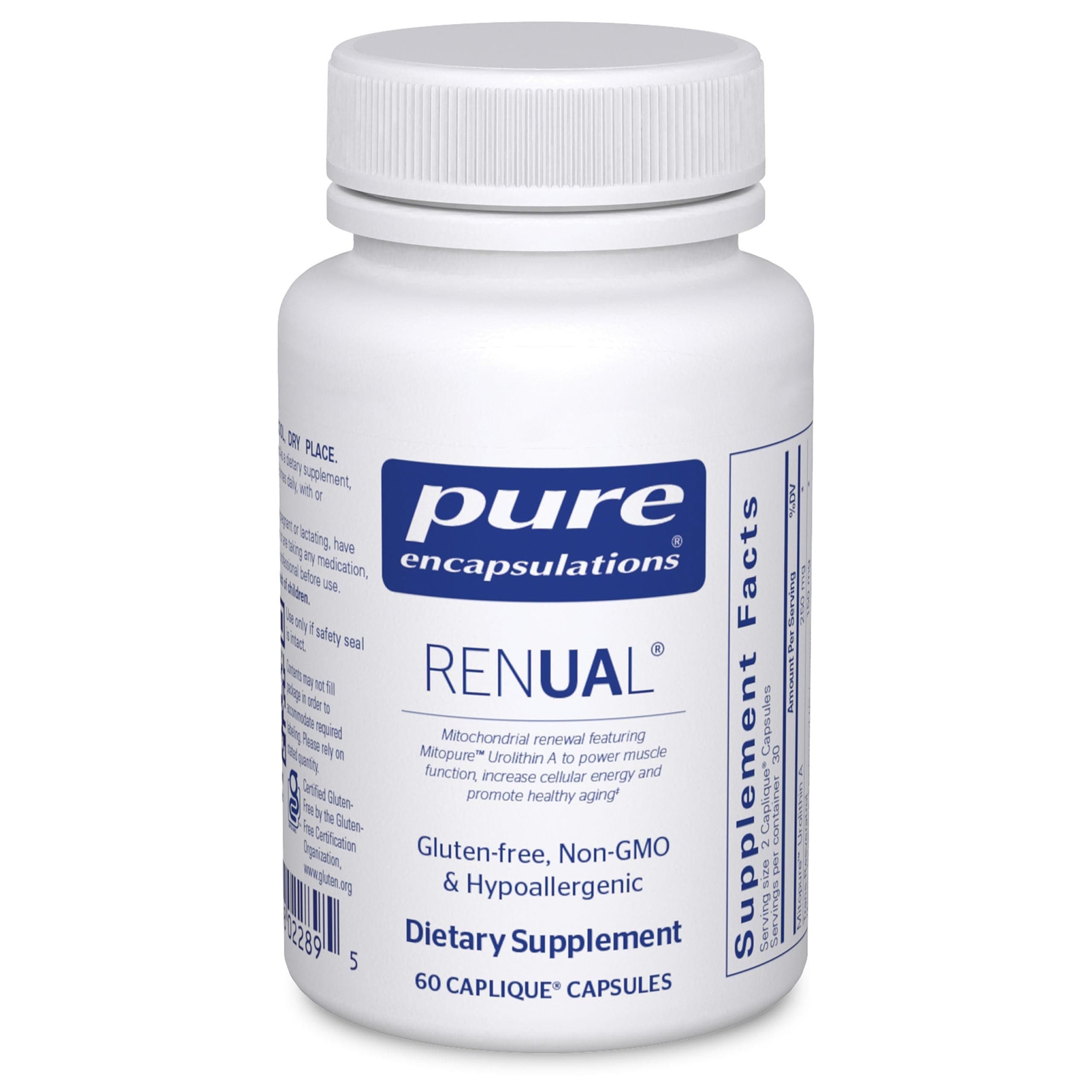 Renual | Urolithin A Supplement | Support for Muscle Function, Cellular Energy Production, Mitochondrial Health, and Healthy Aging* | 60 Caplique Capsules