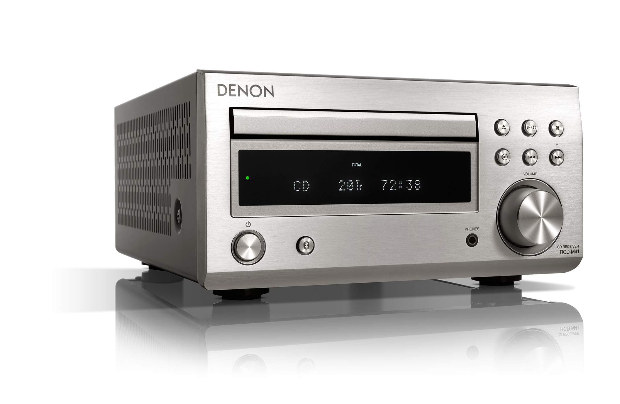 Denon RCDM41DABSPEK Mini HiFi System with CD, Bluetooth and FM/DAB+ Tuner -silver