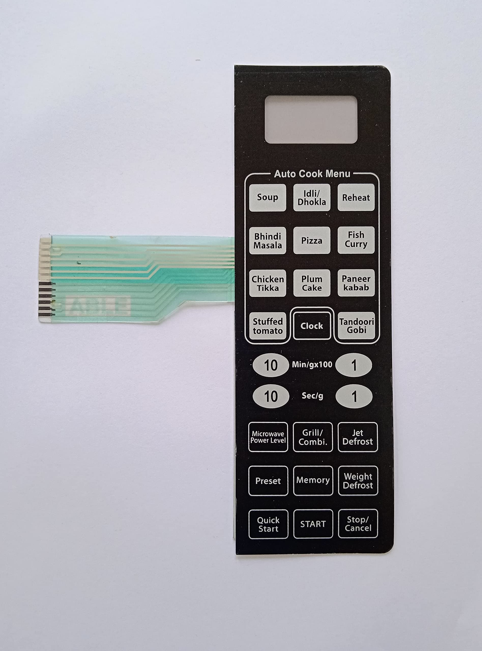 Able 20PG3S Microwave Oven Membrane Touch Keypad (Black)