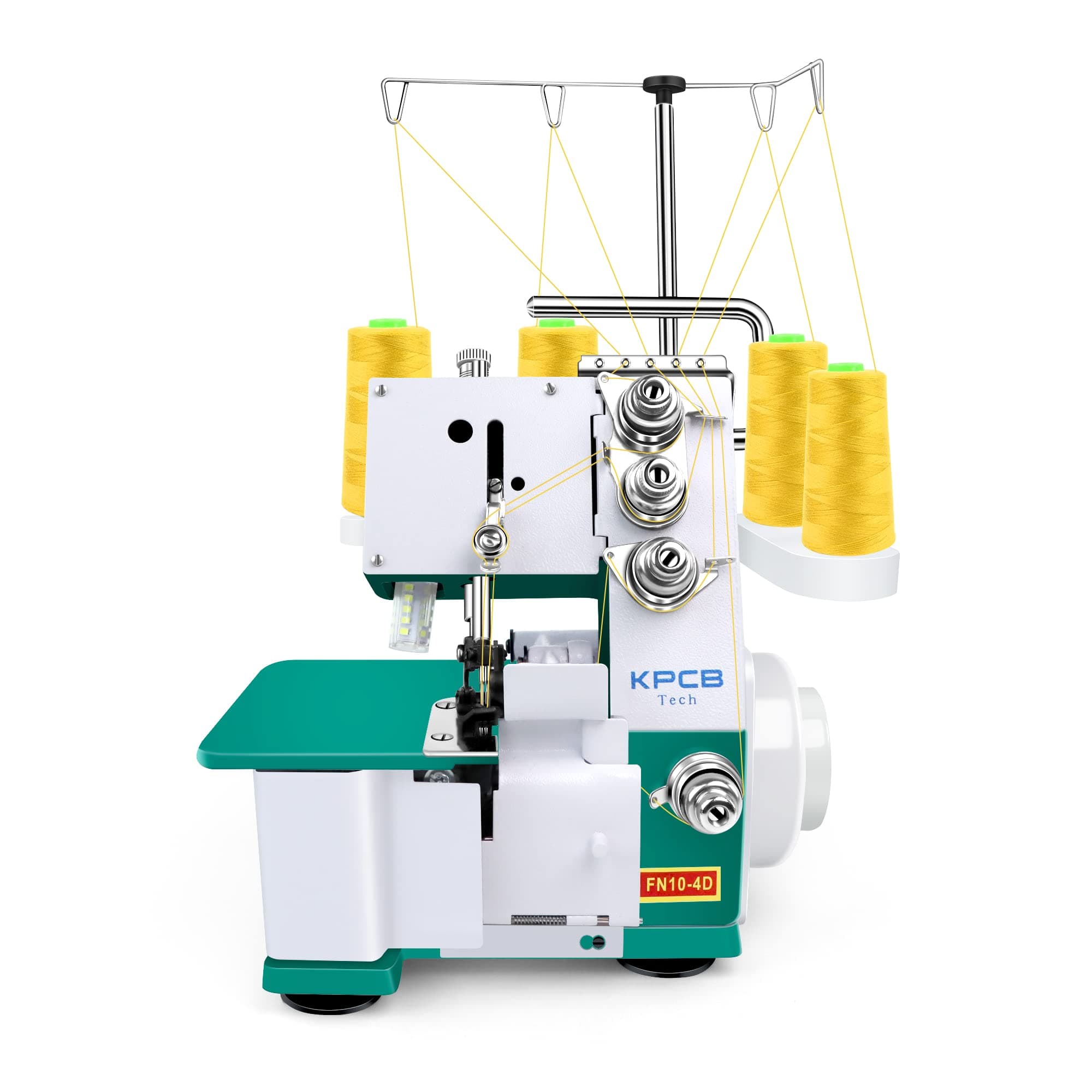 KPCB Serger Sewing Machine Overlock Machines with Upgraded LED Light and Accessories Kit (Green)