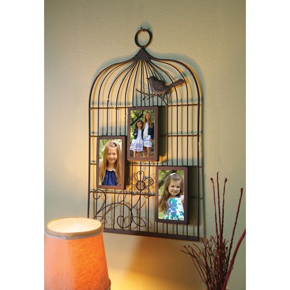 Birdcage Three Picture Photo Frame