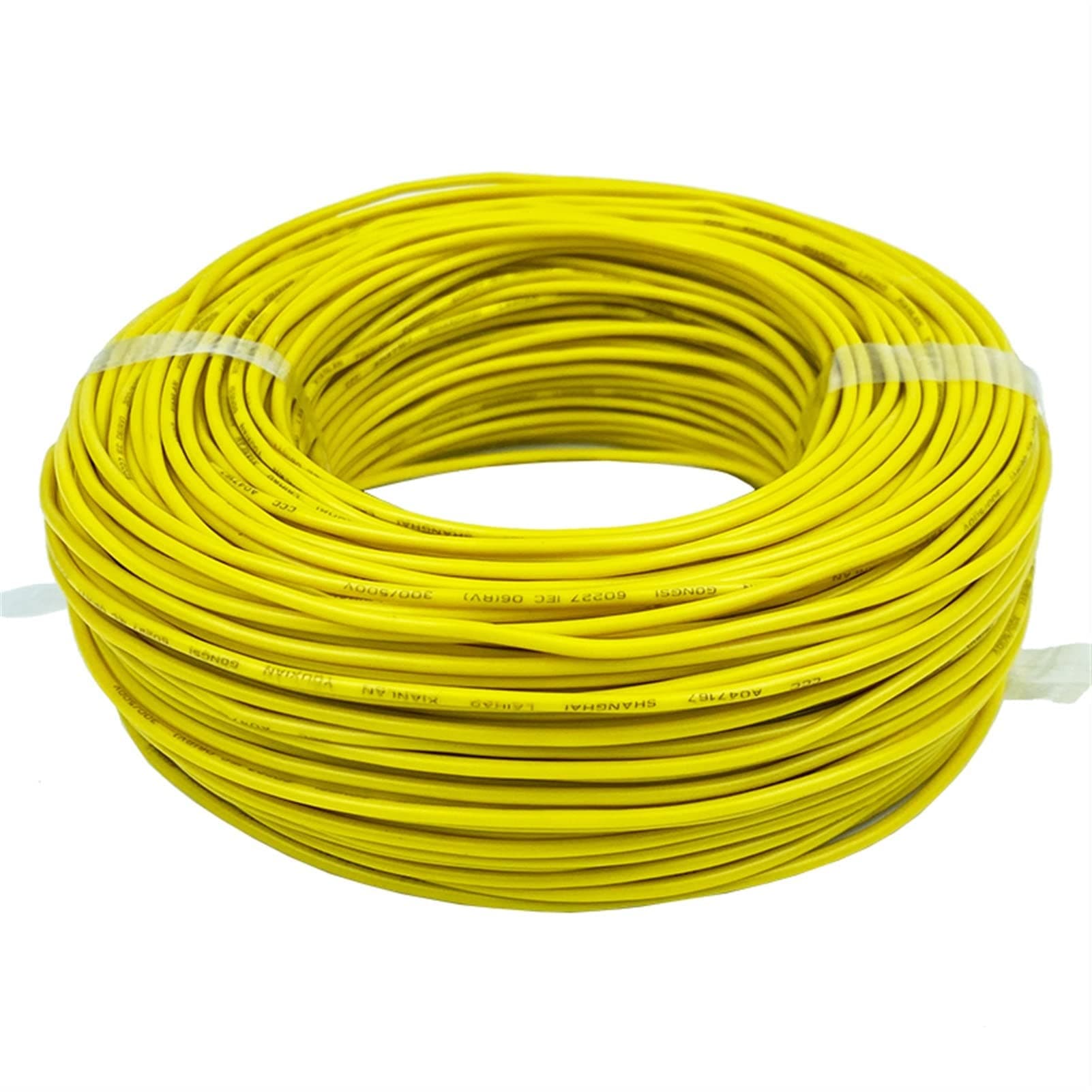 RV Fine Wire Stranded Copper Cable 220V Electric PVC Single Cores Annealed Wires Power Cables Led 14awg 10 12 14 16 18 Awg Awge Wire and Cable (Color : Yellow, Length : 5m)
