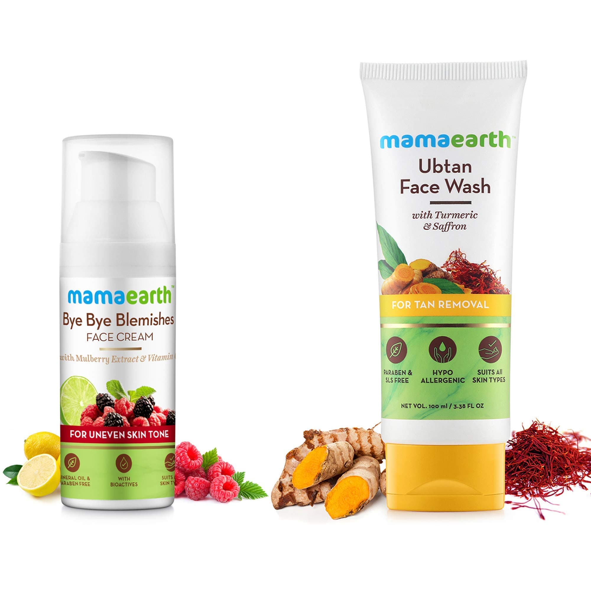 Bye Bye Blemishes For Pigmentation, Sun Damage and Spots Correction + Tea Tree Face Wash (Combo Pack of 2)