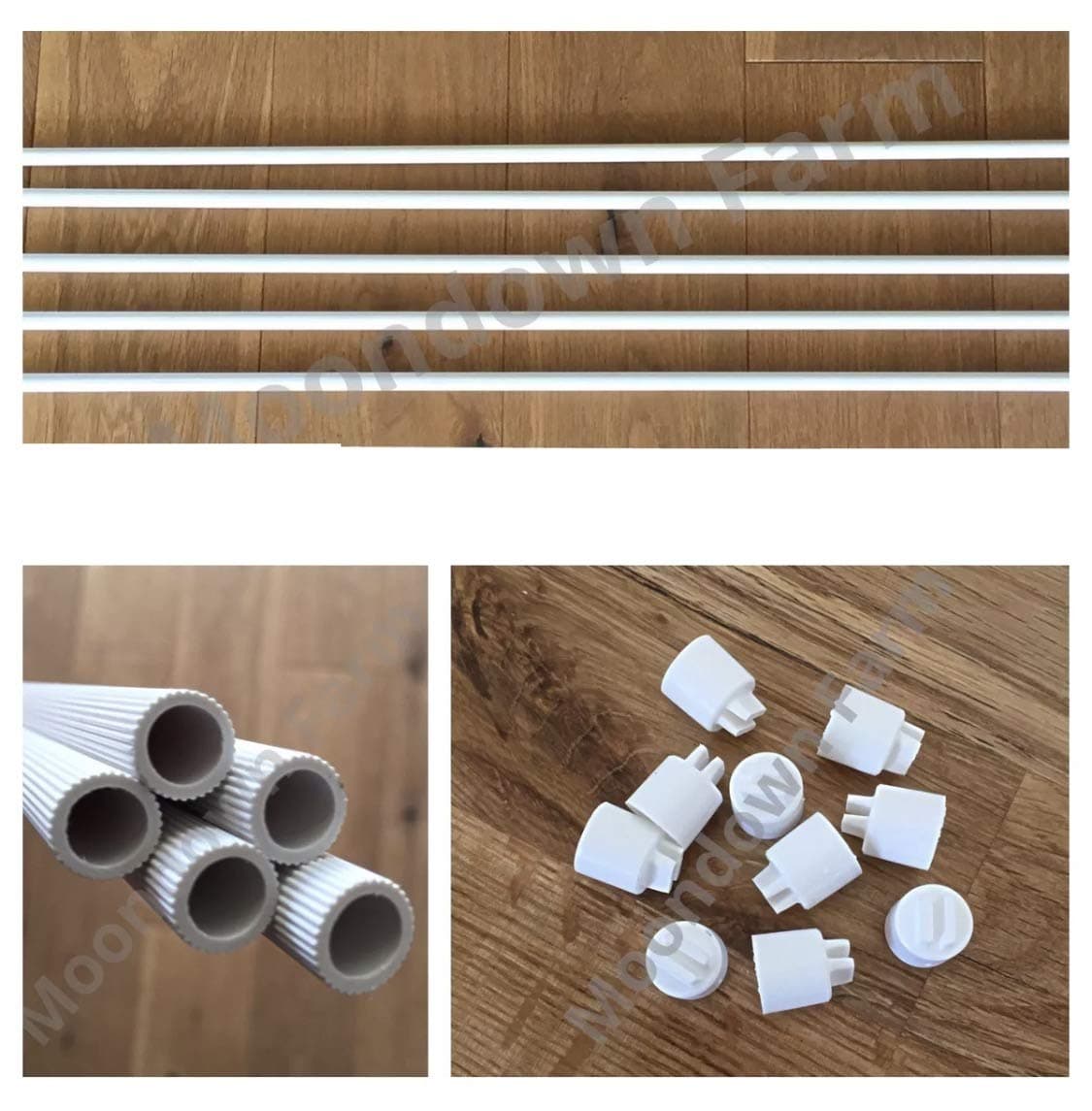 Bird Cage Perch Plastic 5 Pack 50cm Length with Ends for Finch, Canary, Budgie