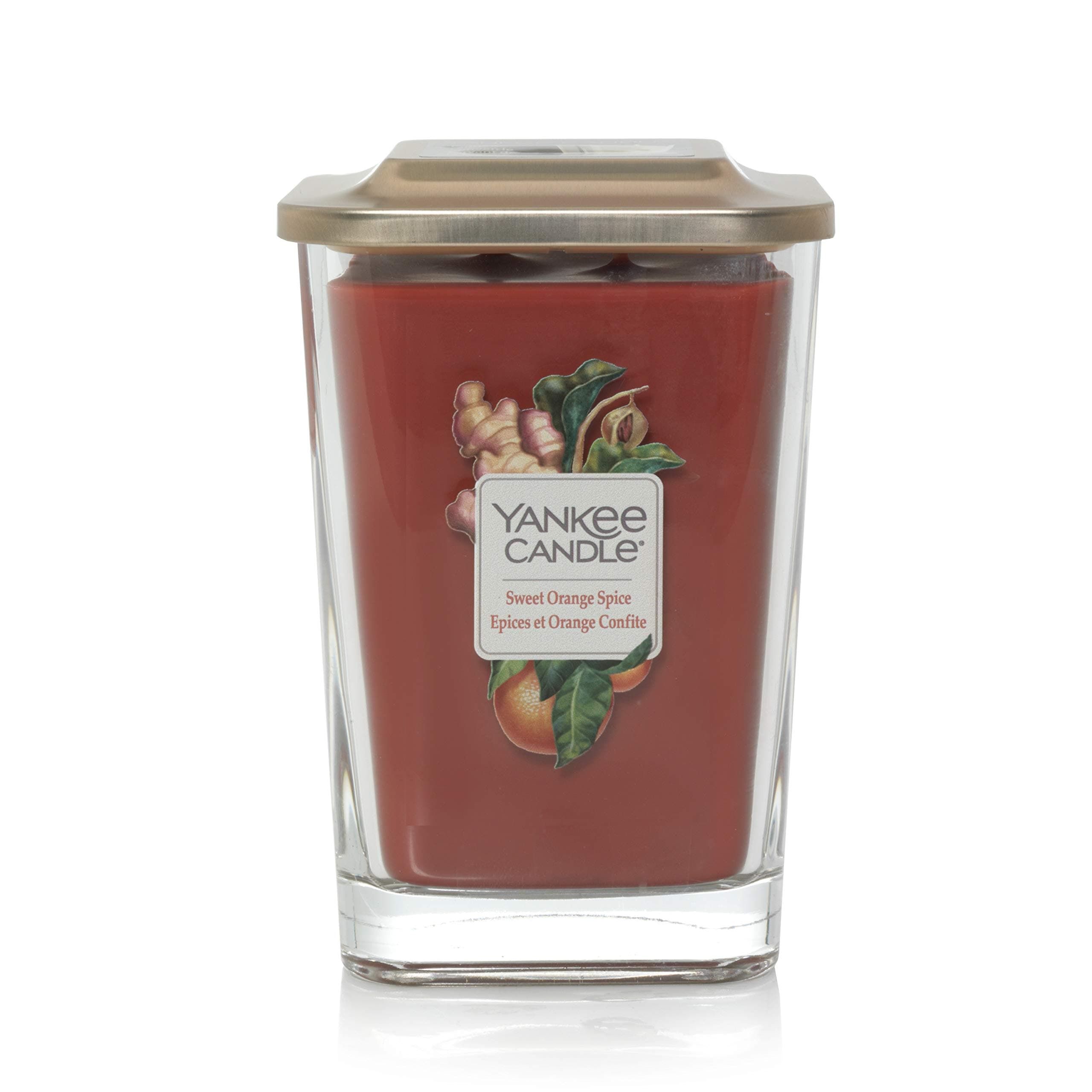 Yankee Candle Elevation Collection with Platform Lid Wick Square Scented Candle, L, Amaretto Apple