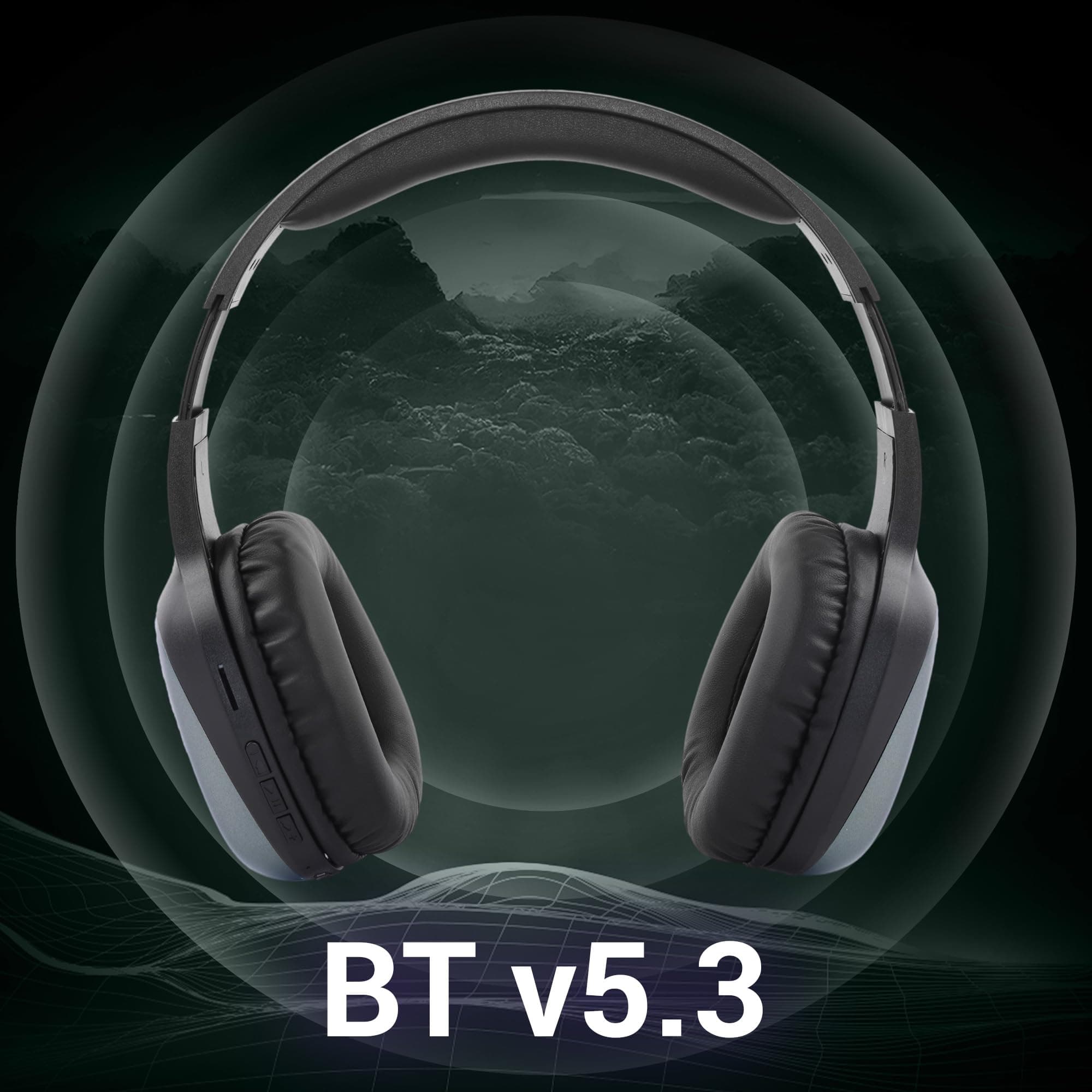 ZEBRONICS Thunder PRO Wireless Headphone with Dual Pairing, Gaming Mode, ENC, Bluetooth, Call Function, Aux, Micro SD, Voice Assistant, Deep Bass, Up to 60h Backup (Olive Green)