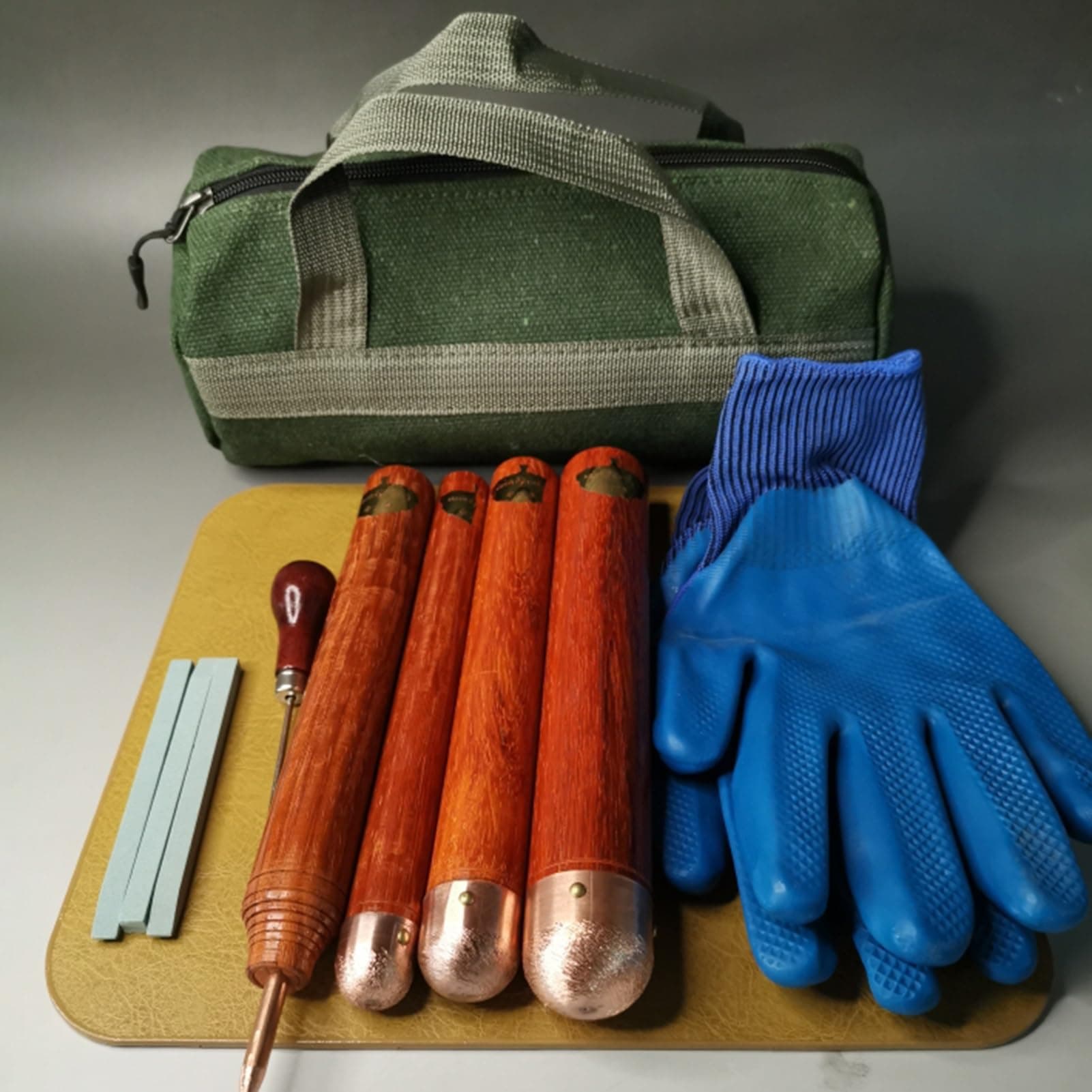 ARCVOX Flint Knapping Tool Kit for Pros & Beginners, DIY Obsidian Crafting Tool Set, Stone Age Volcanic Glass Craftsman Tools, Pressure Flakers, Copper Boppers