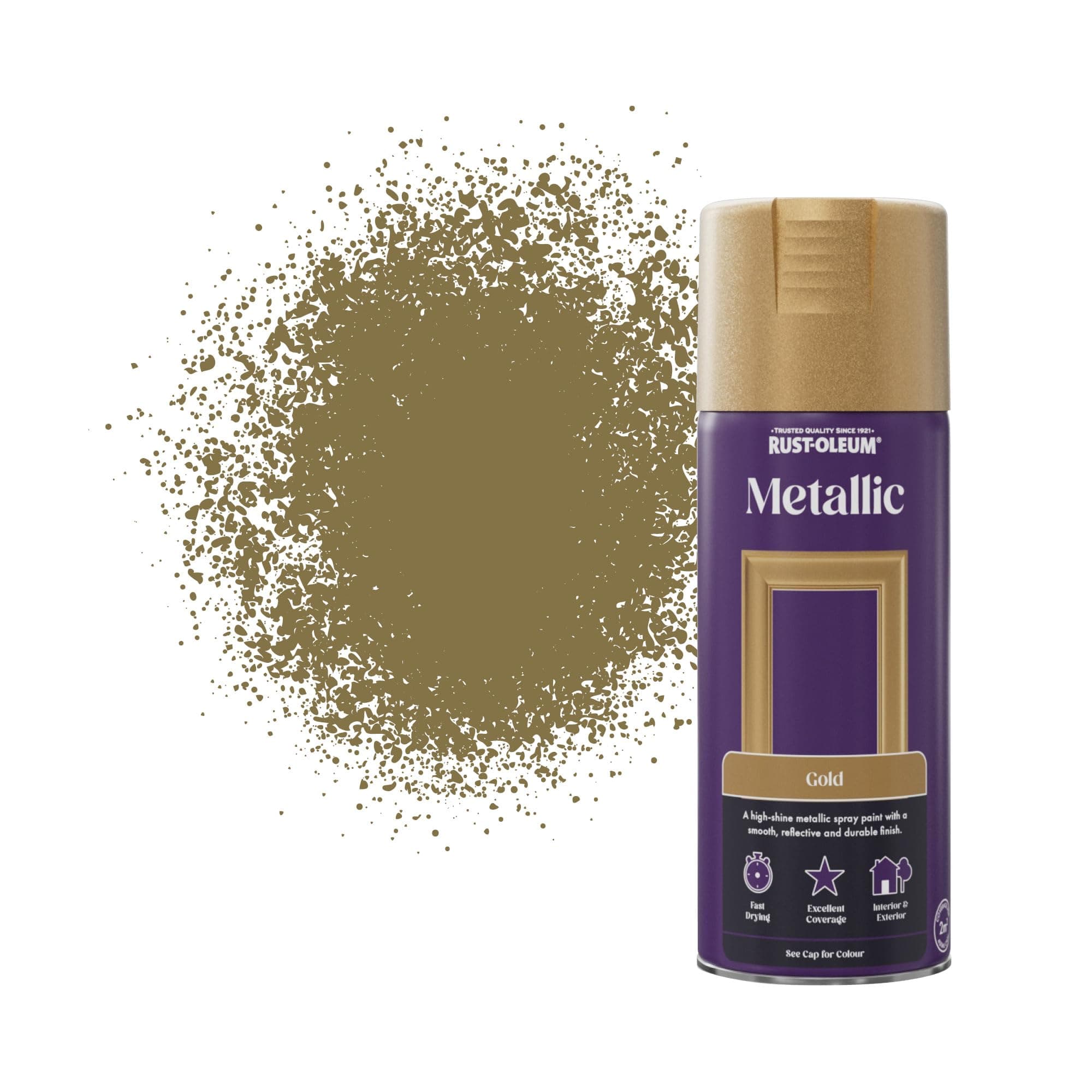 Rust-Oleum 400ml Metallic Spray Paint - Elegant Gold