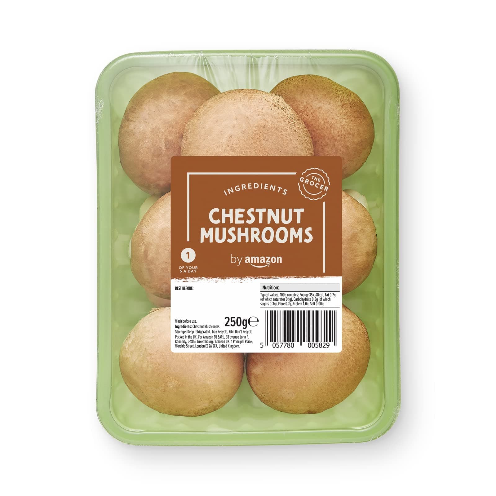 by Amazon Chestnut Mushrooms, 250g
