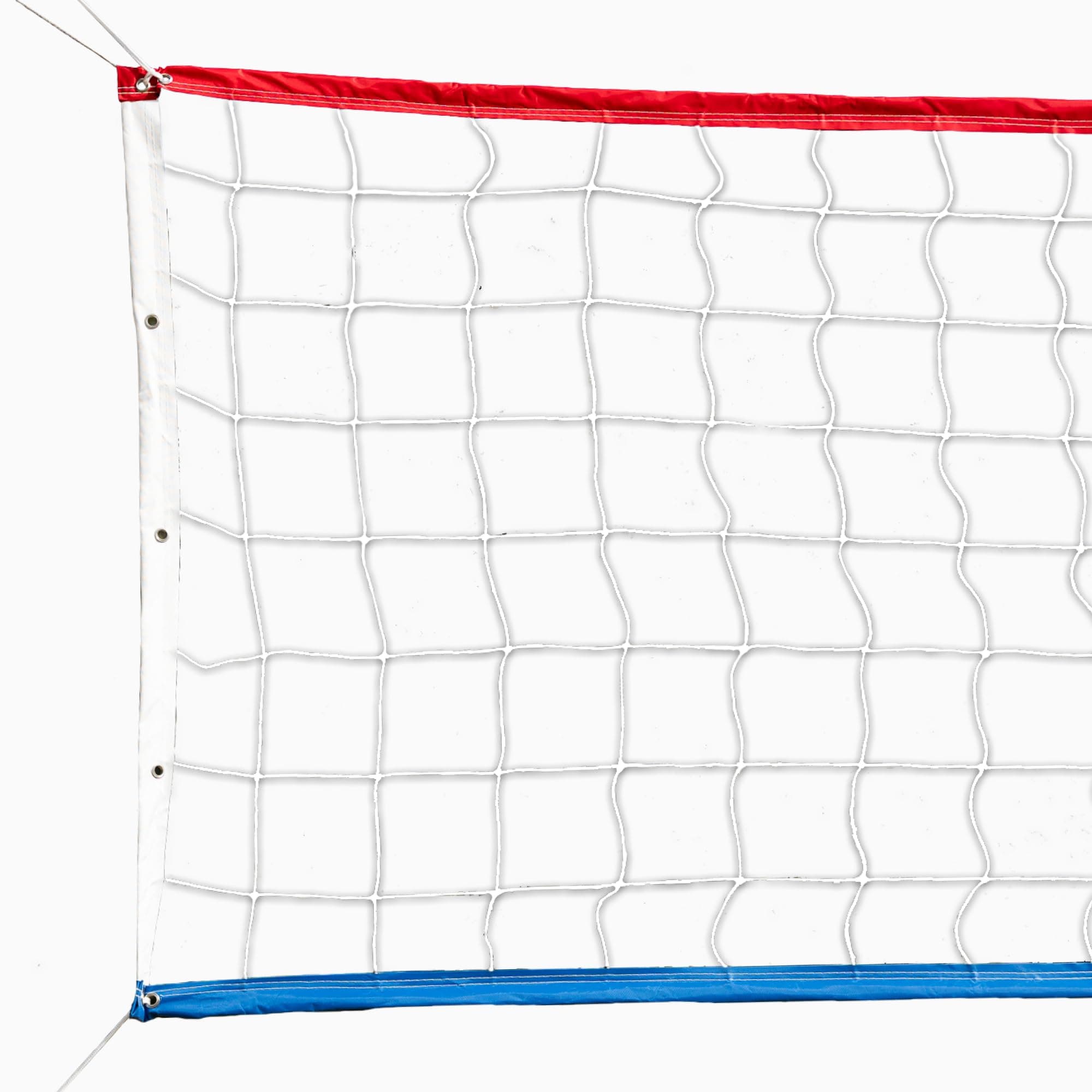 Volleyball Net for Backyard, Includes 32x3 Ft Regulation Size Beach Net, Portable Volleyball Net for Outdoor or Home Use - Red, White, Blue