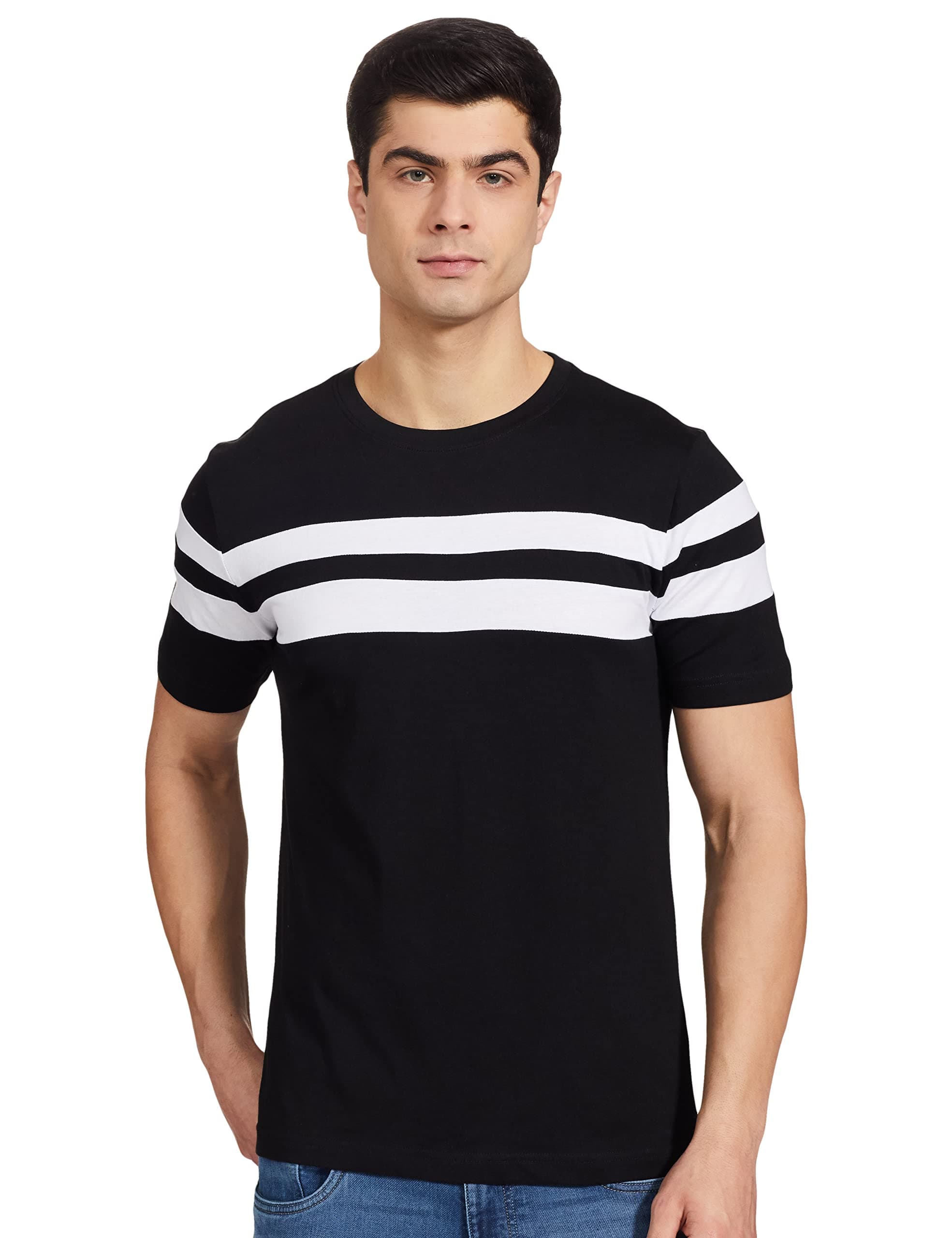 Amazon Brand - SymbolMen Solid Regular Fit T-Shirt (Ss20Symtee22)