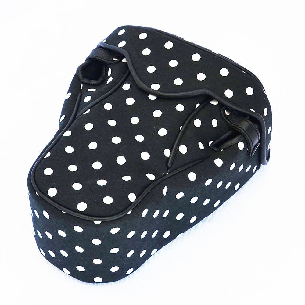 SLR Camera Case Bag MS Size B&W Polka Dot cute for women EX. Canon EOS Rebel SL1/ EOS 100D