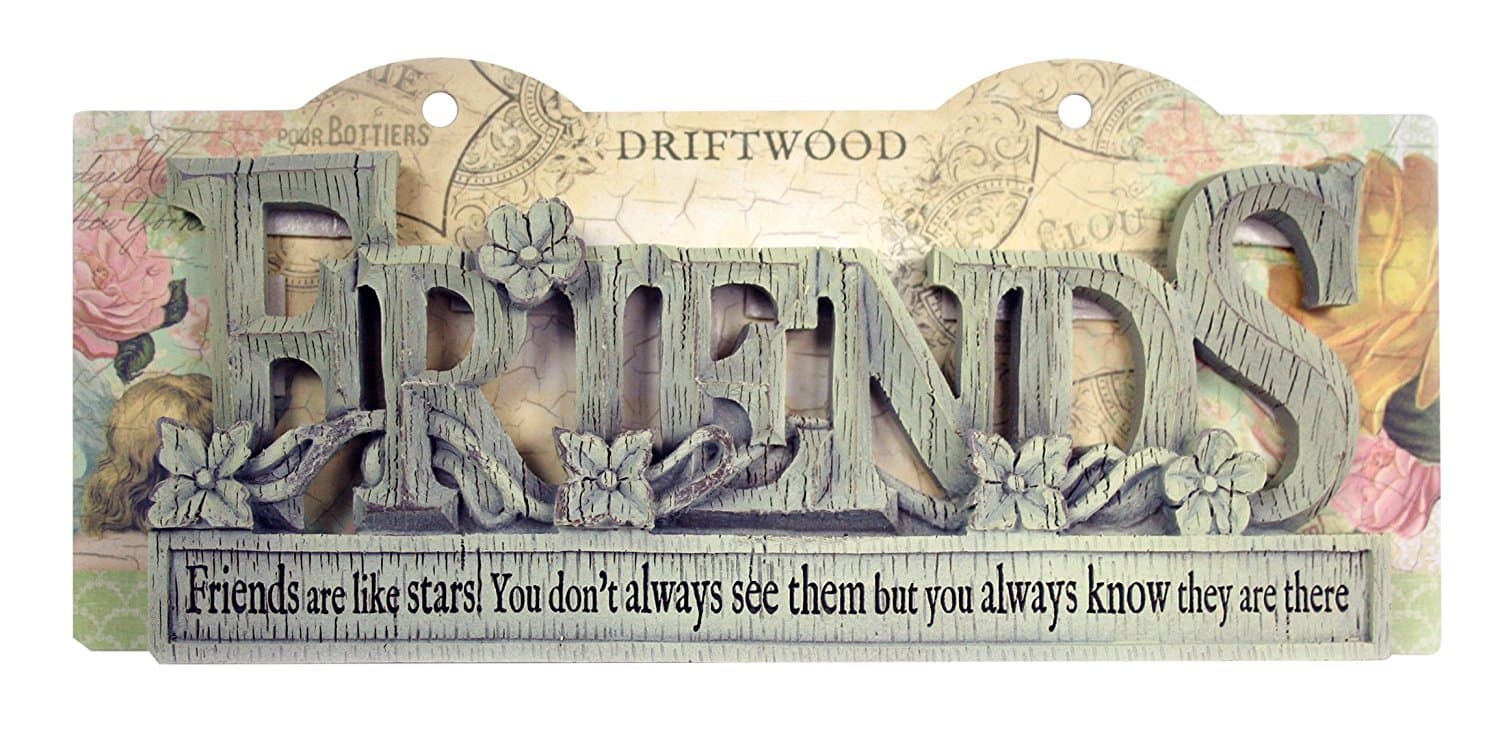 Driftwood Words-Friends, Grey