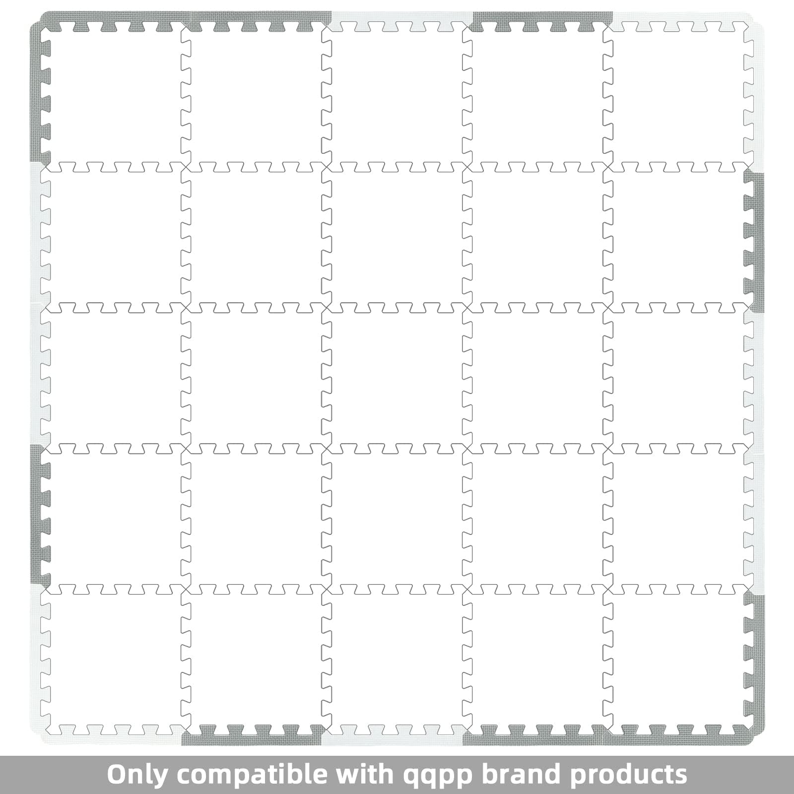 qqpp 20 Borders Accessories for Rubber Tiles Interlocking Puzzle Foam Floor Mats - Baby Play Mat for Playing | Exercise Mat for Home Workout. QA2-ALbS-M12LR8