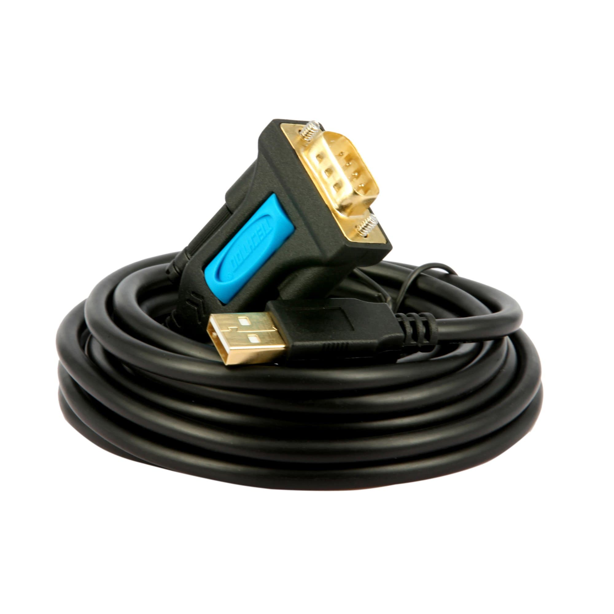 USB 3.0 to Serial Adapter USB RS232 Cable USB Serial Cable Converter DB9 USB (10ft) with FTDI Chipset Gold Plated for Win10/8.1/8/7/Vista/XP/2000/Andorid/Linux/Mac OS X10.6 & Above