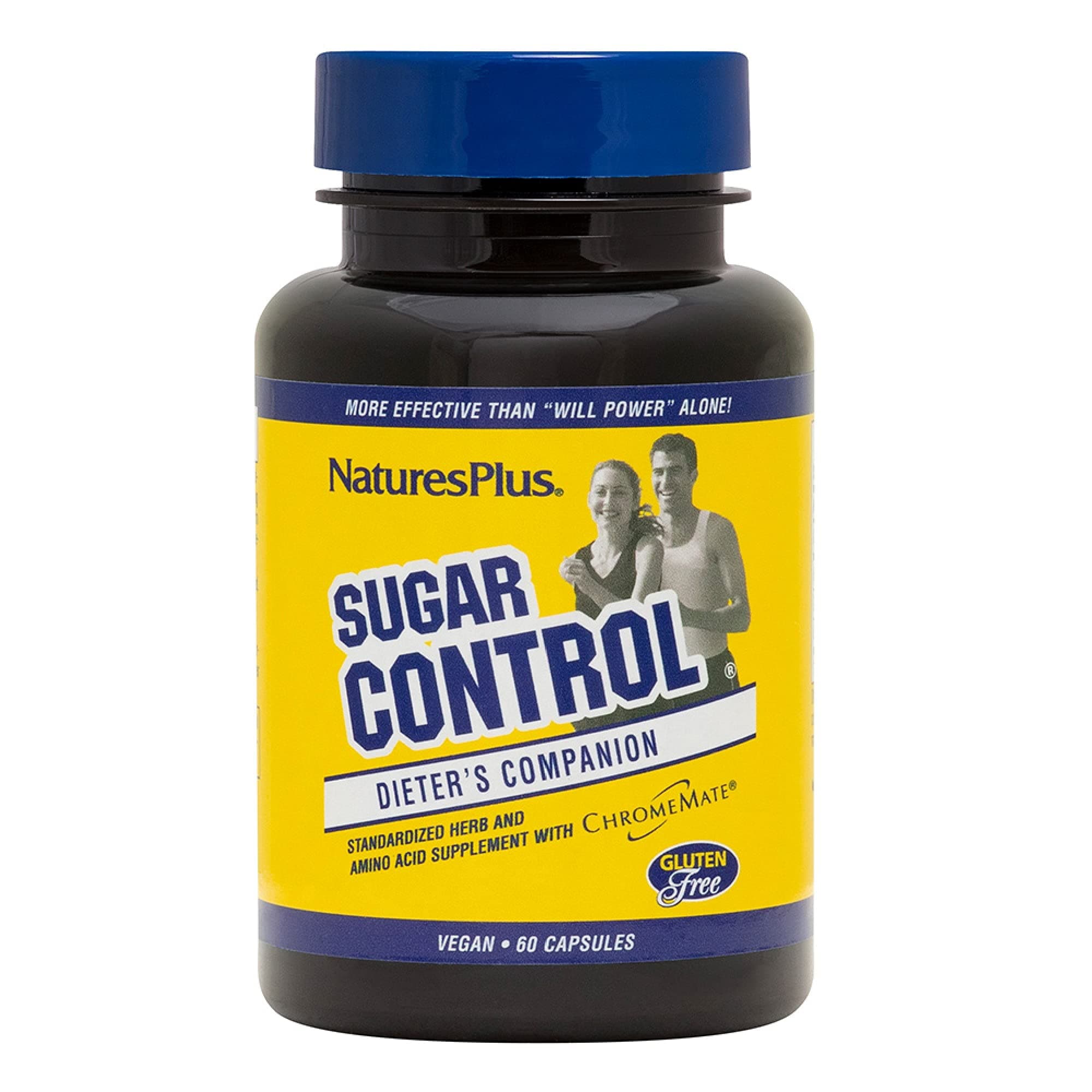 Nature's Plus Sugar Control Cravings Formula, 60 Capsules - With Herbs & Amino Acid Supplement, Gluten Free