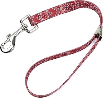 Country Brook Petz - Red Bandana Spring Loaded Grooming Loop Featuring Unique Designs for Any Style (5/8 Inch Wide, 16.5 Inch)