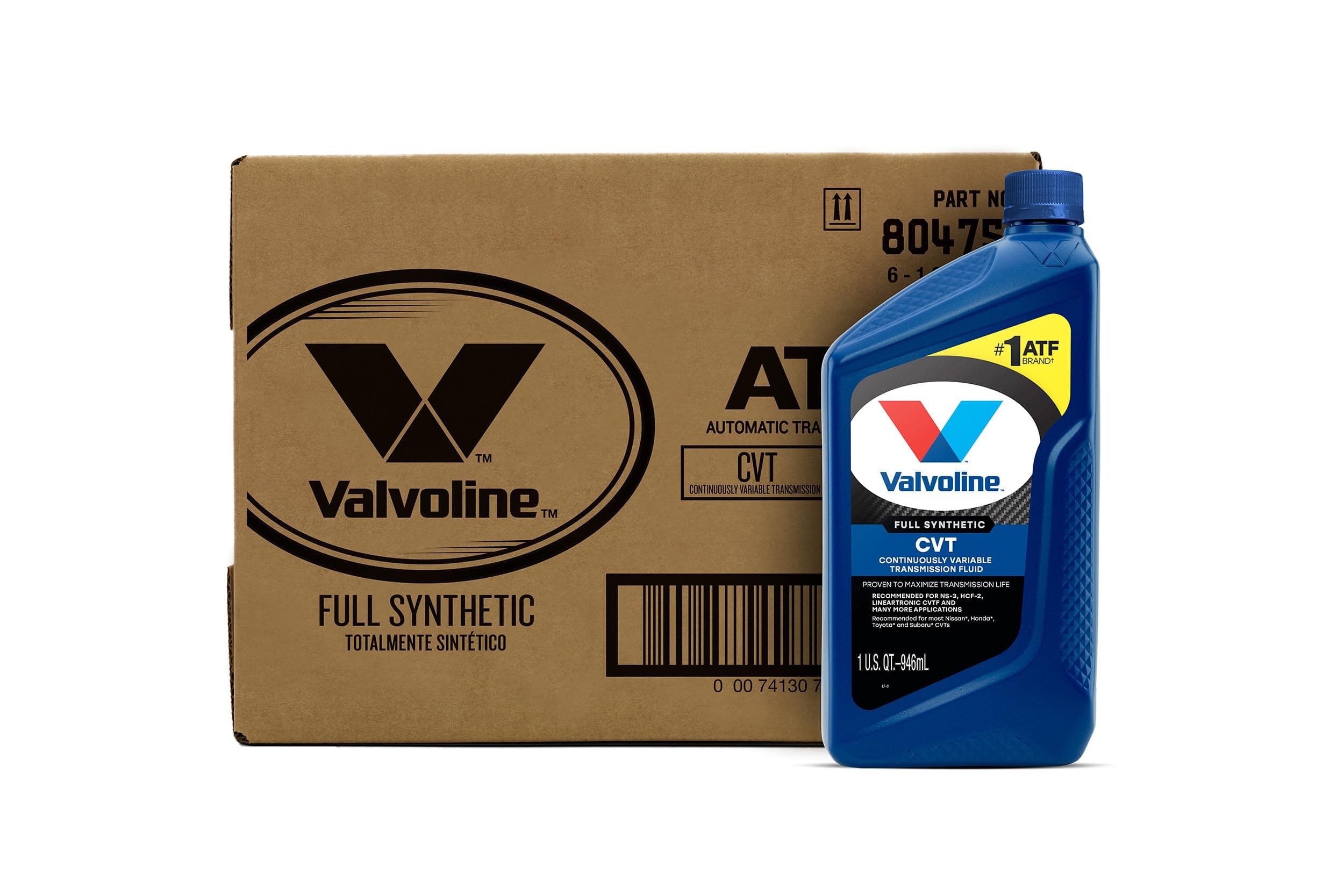 CVT Full Synthetic Continuously Variable Transmission Fluid 1 QT, Case of 6