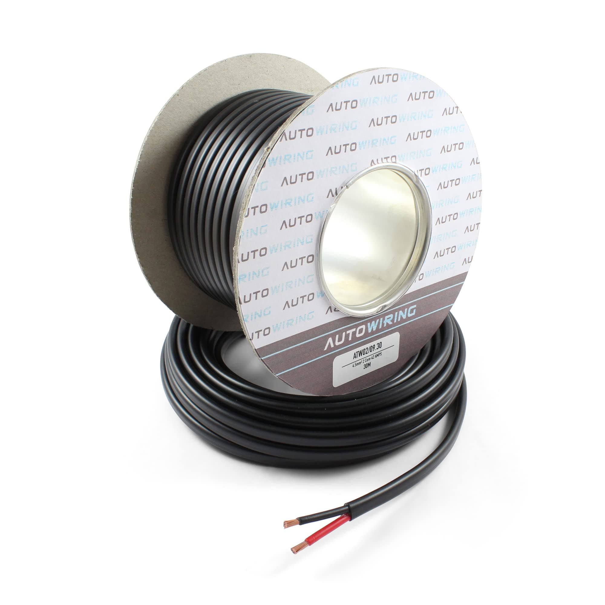 Automotive FLAT Twin 2 Core Cable 12v 24v Thin Wall Wire (42 AMP Rated 4.5mm² 11 AWG) 5/10/30/100 Metre (100 Metre Roll)