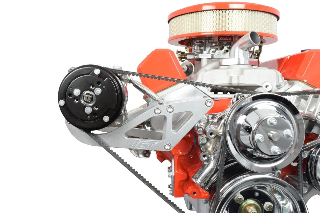 SBC Sanden 508 A/C Compressor Bracket Long Water Pump Small Block 350 Chevy ICT 551775