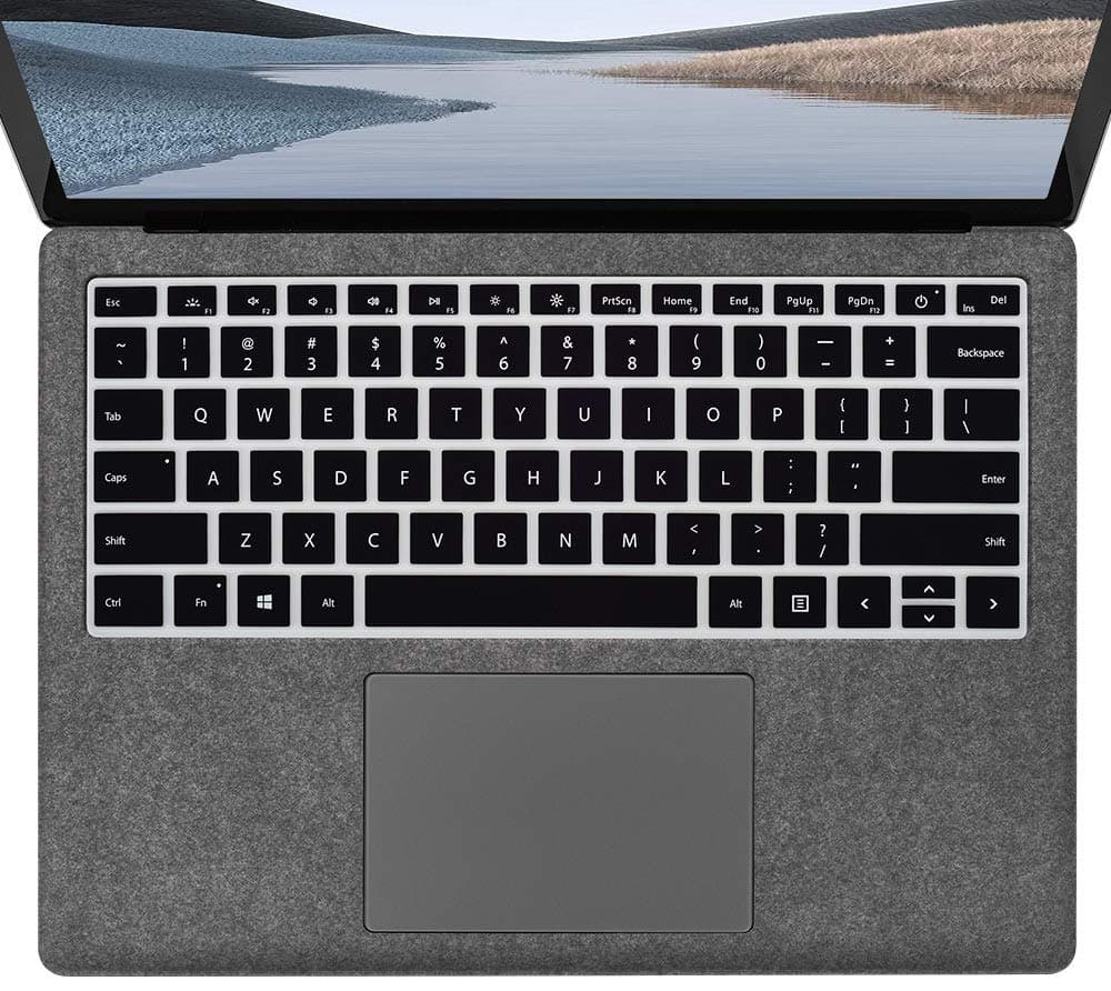 Ultra Thin Keyboard Cover for Microsoft Surface Laptop 6, 5, 4, 3 - 13.5 & 15 Inch Keyboard Skin Protector, Surface Laptop Studio 14.4", "Accessories, Black