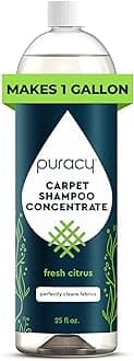 Carpet Shampoo – Pet Carpet Cleaner Solution, Stain Remover, Pet Stain & Odor Remover, Rug & Upholstery Cleaning Solution, Concentrated (Fresh Citrus, 25oz)