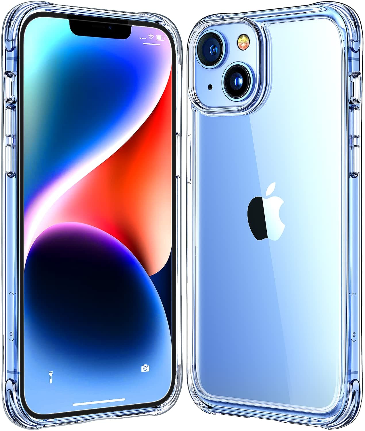 Mkeke Designed for iPhone 14 Plus Case Clear, [Non Yellowing] [Military Grade Protection] Shockproof Slim Phone Case for iPhone 14 Plus 6.7 inch 2022 - Clear