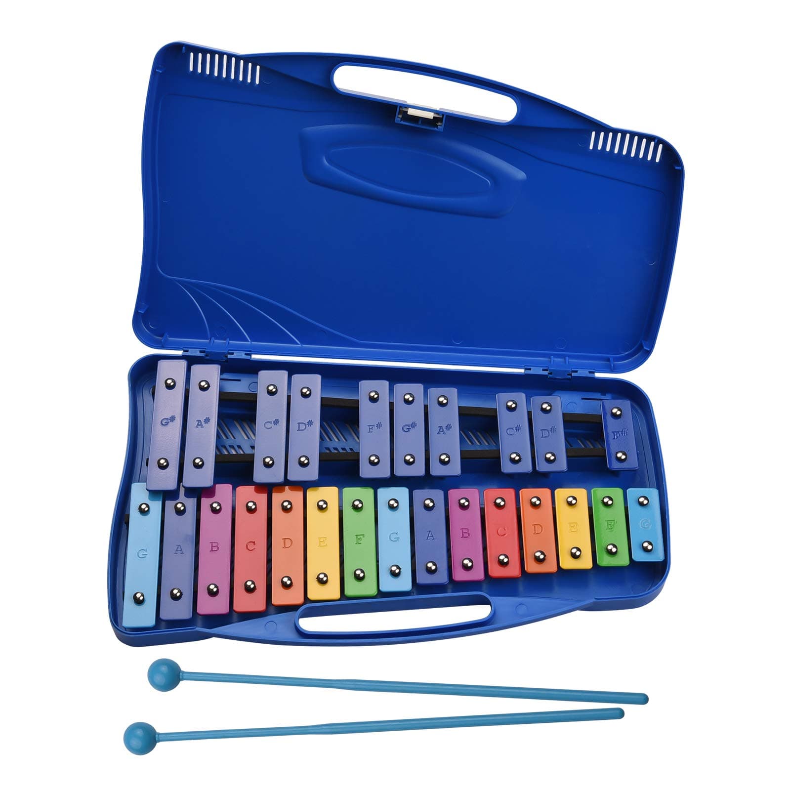 Kid's 25 Notes Hand Knock Xylophone with 2 Mallets & Case