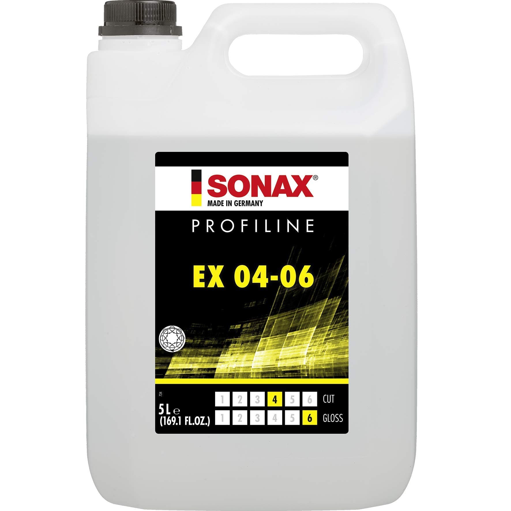 EX 04-06 Dual Action Polishing Compound | One-Step Medium Cut & High Gloss Finish | Removes Swirls, Water Spots & Oxidation | DA Polisher Safe | Silicone-Free & VOC Compliant | 242500 | 5L