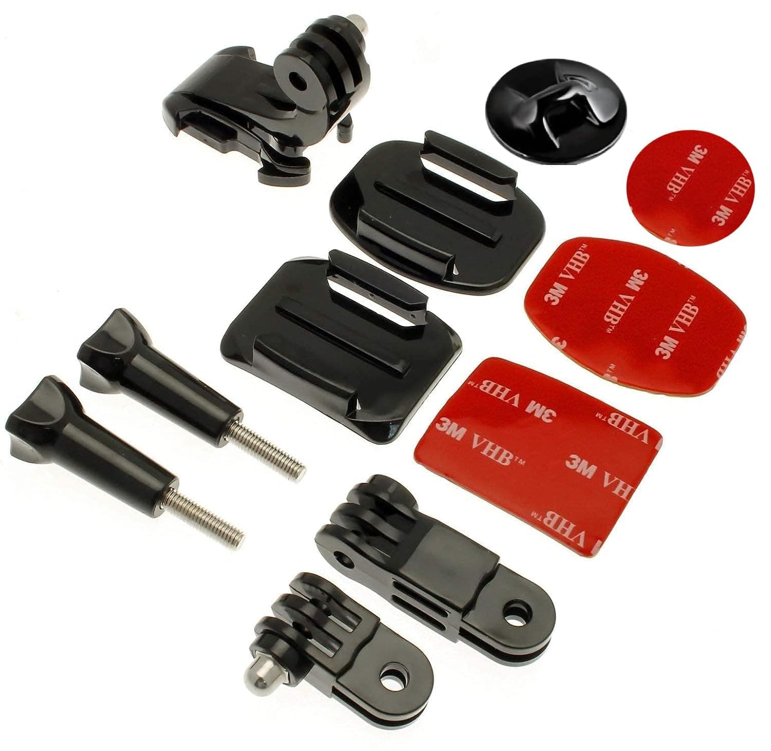 Helmet Front Mount Kit with Curved j Hook Bracket for Action Camera/SJCAM/Xiaomi Yi (with 3M Adhesive)