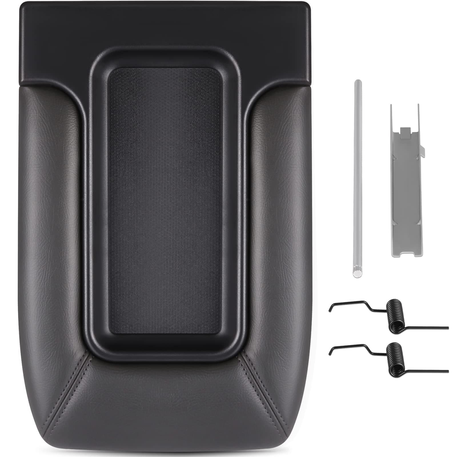 Center Console Lid Replacement Kit for 1999-2007 For Chevy Silverado, Avalanche, Suburban, For GMC Sierra, Yukon - Center Console Cover OEM 19127364, 19127365, 19127366 Dark Grey