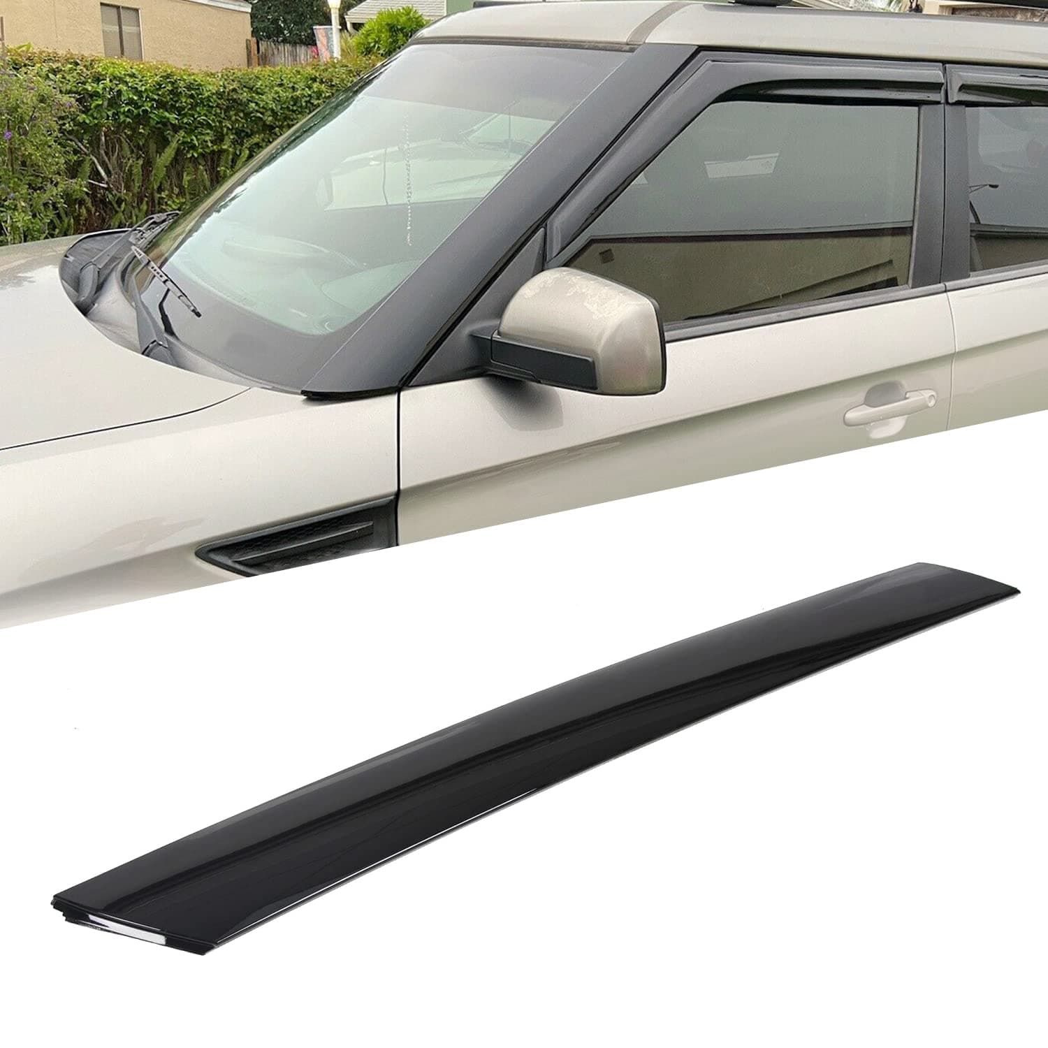 ECOTRICWindshield A-Pillar Trim Panel Compatible with 2010-2013 Kia Soul Replacement for 861702K500 Exterior Molding Windshield Pillar Trim Left Driver Side