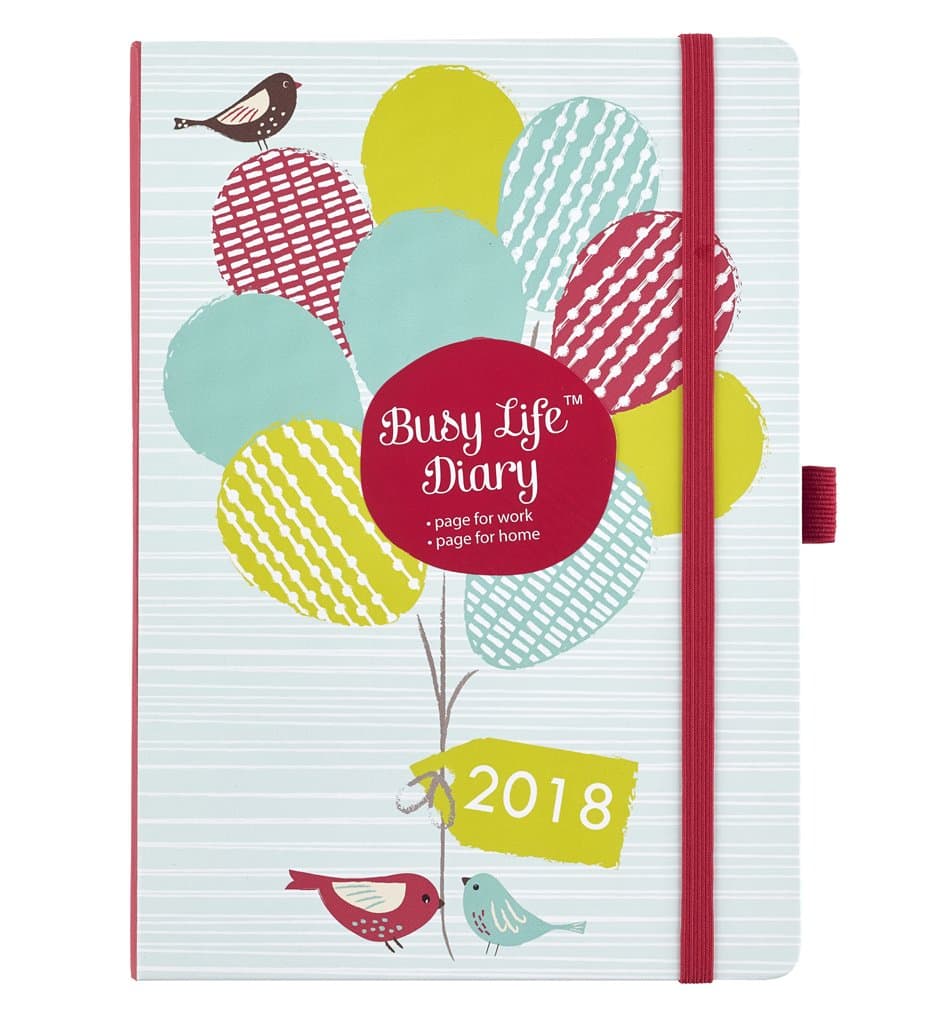 2018 Diary - Busy Life Diary - A5 week to view with pockets by K Two Products