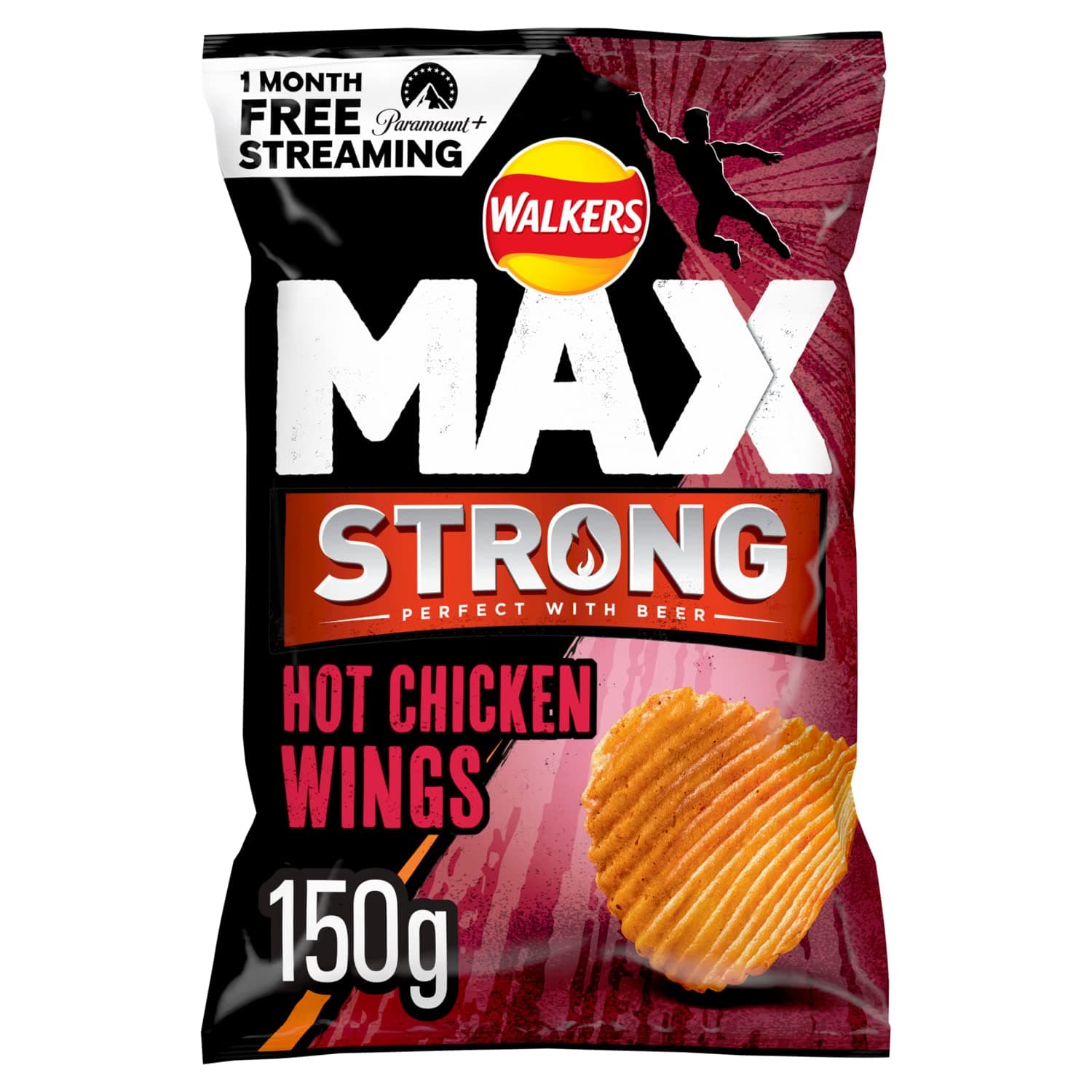 Max Strong Hot Chicken Wings Crisps 150g