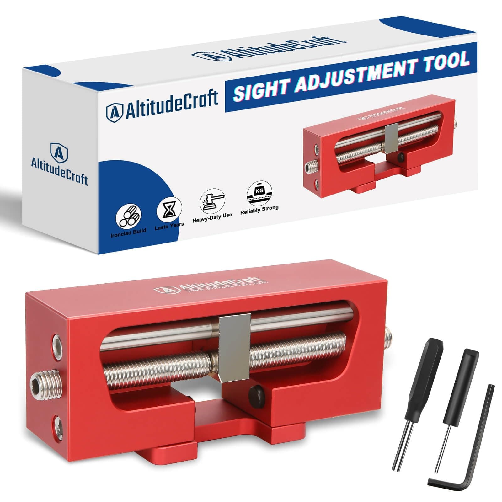 Sight Pusher Tool, Precision Front and Rear Sight Adjustment, Durable Sight Removal Tool with Disassembly Tool Kit